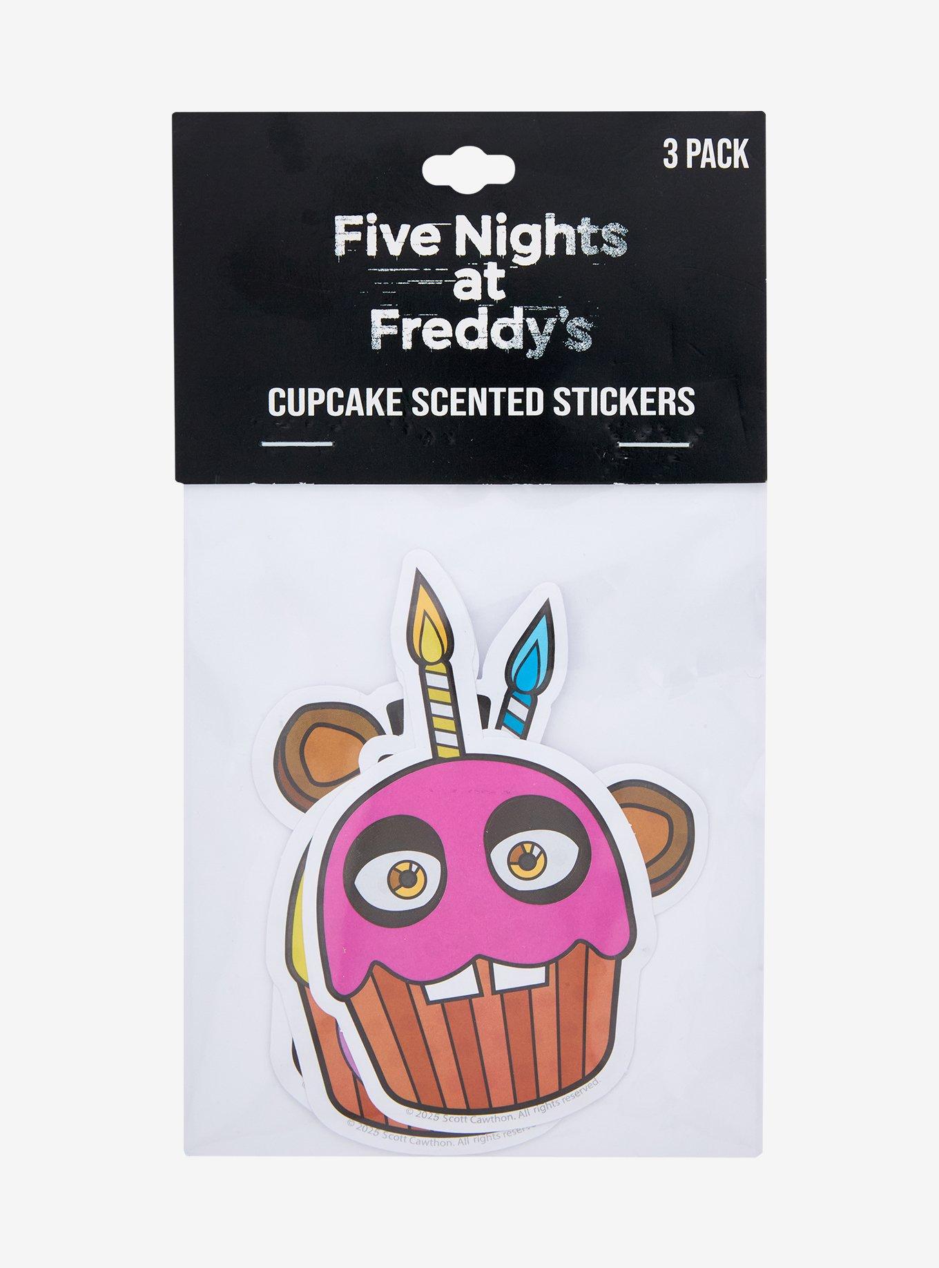 Five Nights at Freddy's Cupcake Characters Cupcake Scented Sticker Set, , hi-res