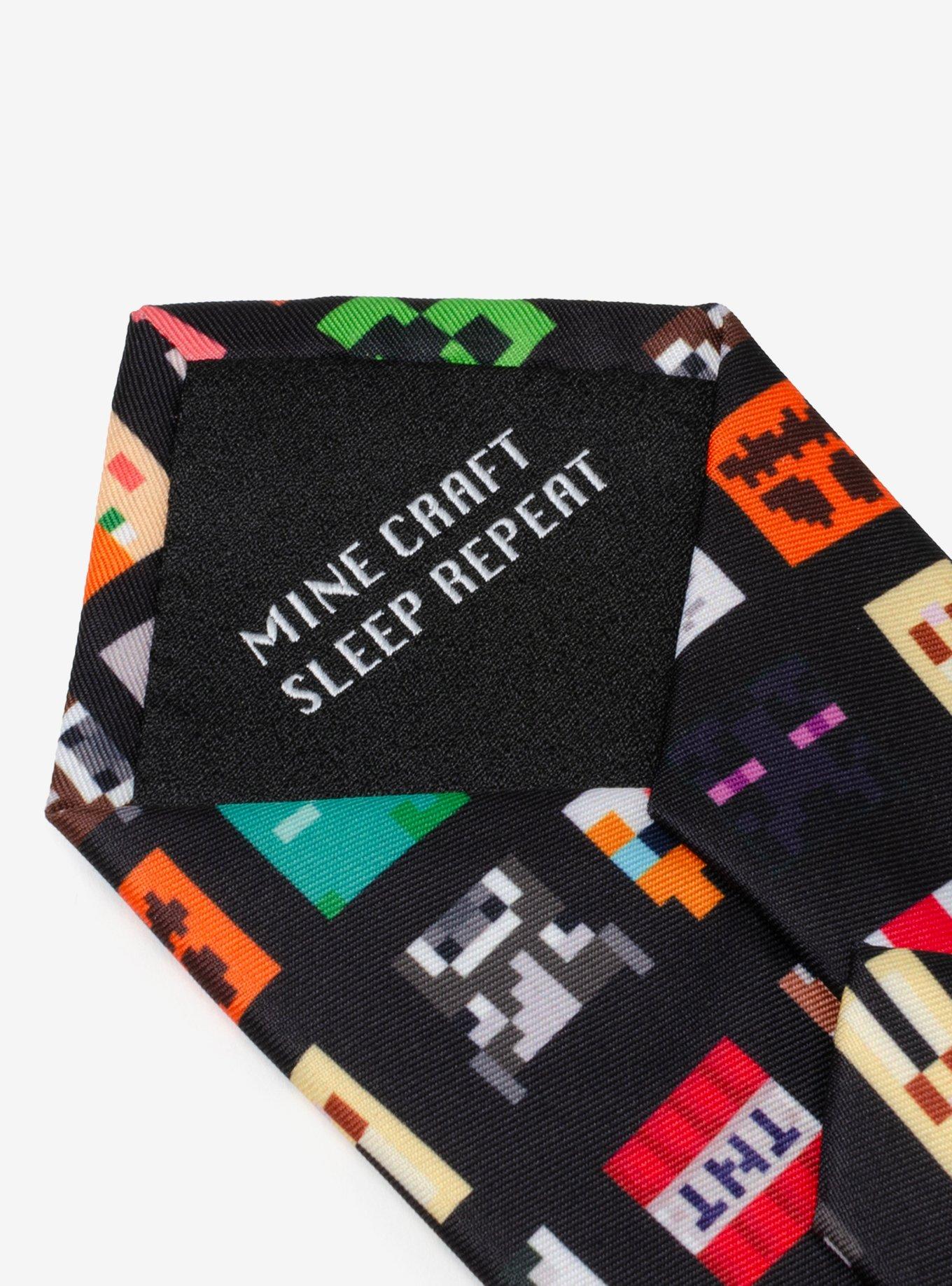 Minecraft Character Black Men's Tie, , alternate