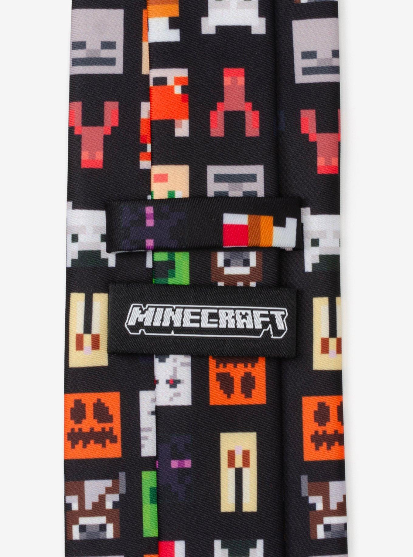 Minecraft Character Black Men's Tie, , alternate