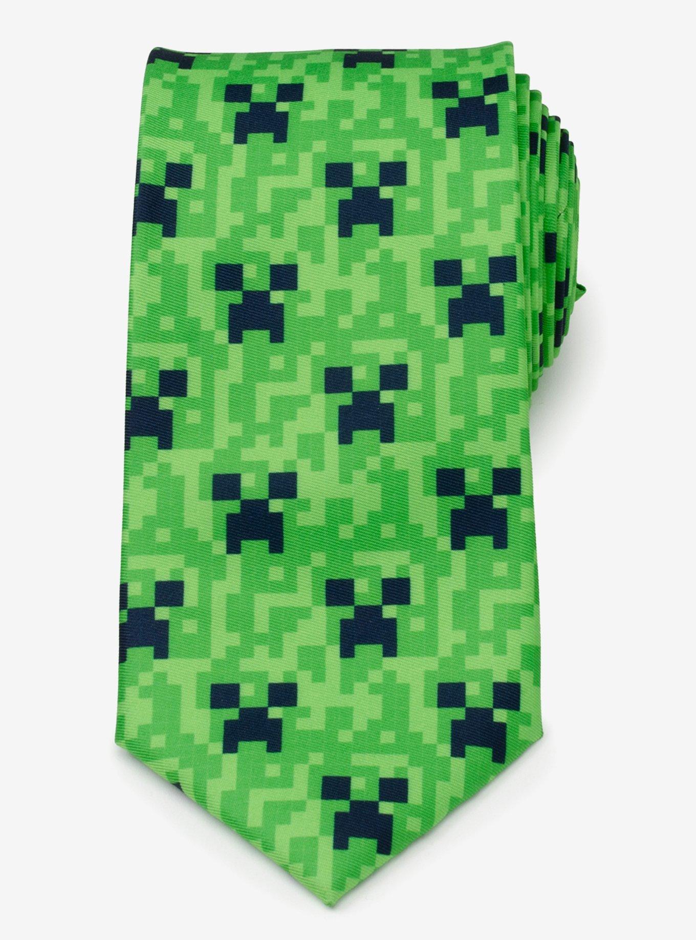 Minecraft Creeper Green Men's Tie, , alternate