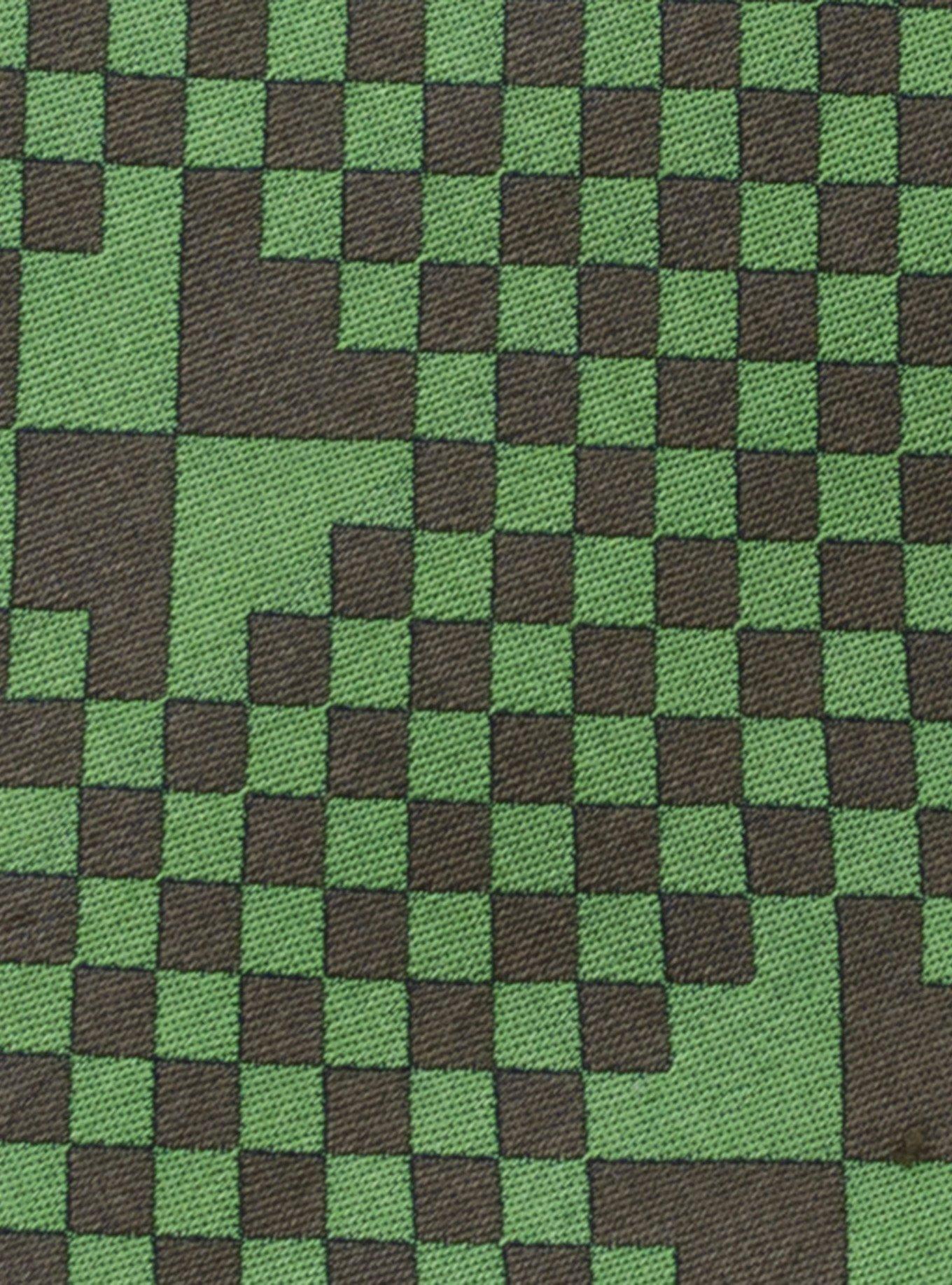 Minecraft Hidden Creeper Green Silk Men's Tie, , alternate