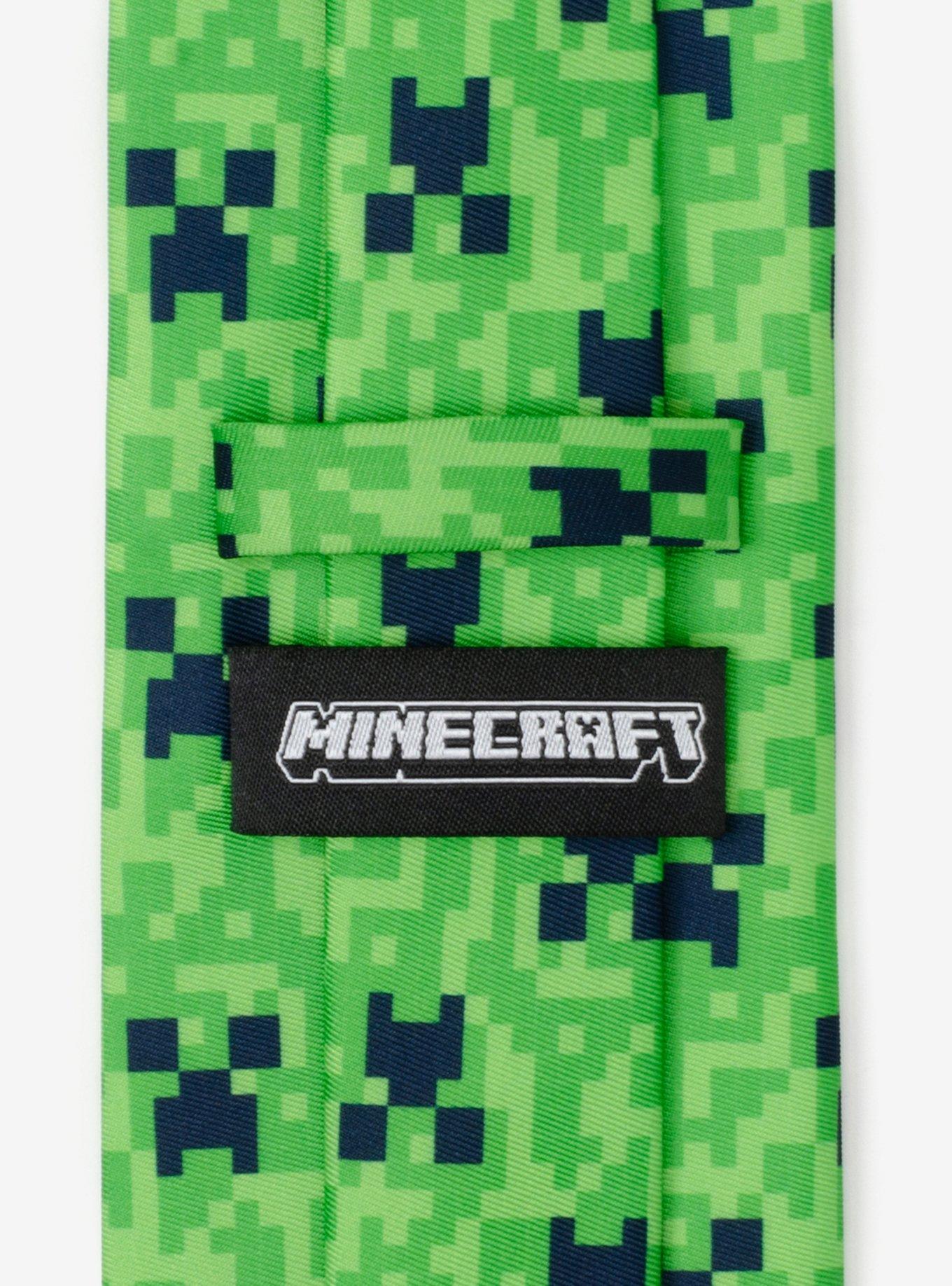 Minecraft Creeper Green Father & Son Tie Set, , alternate