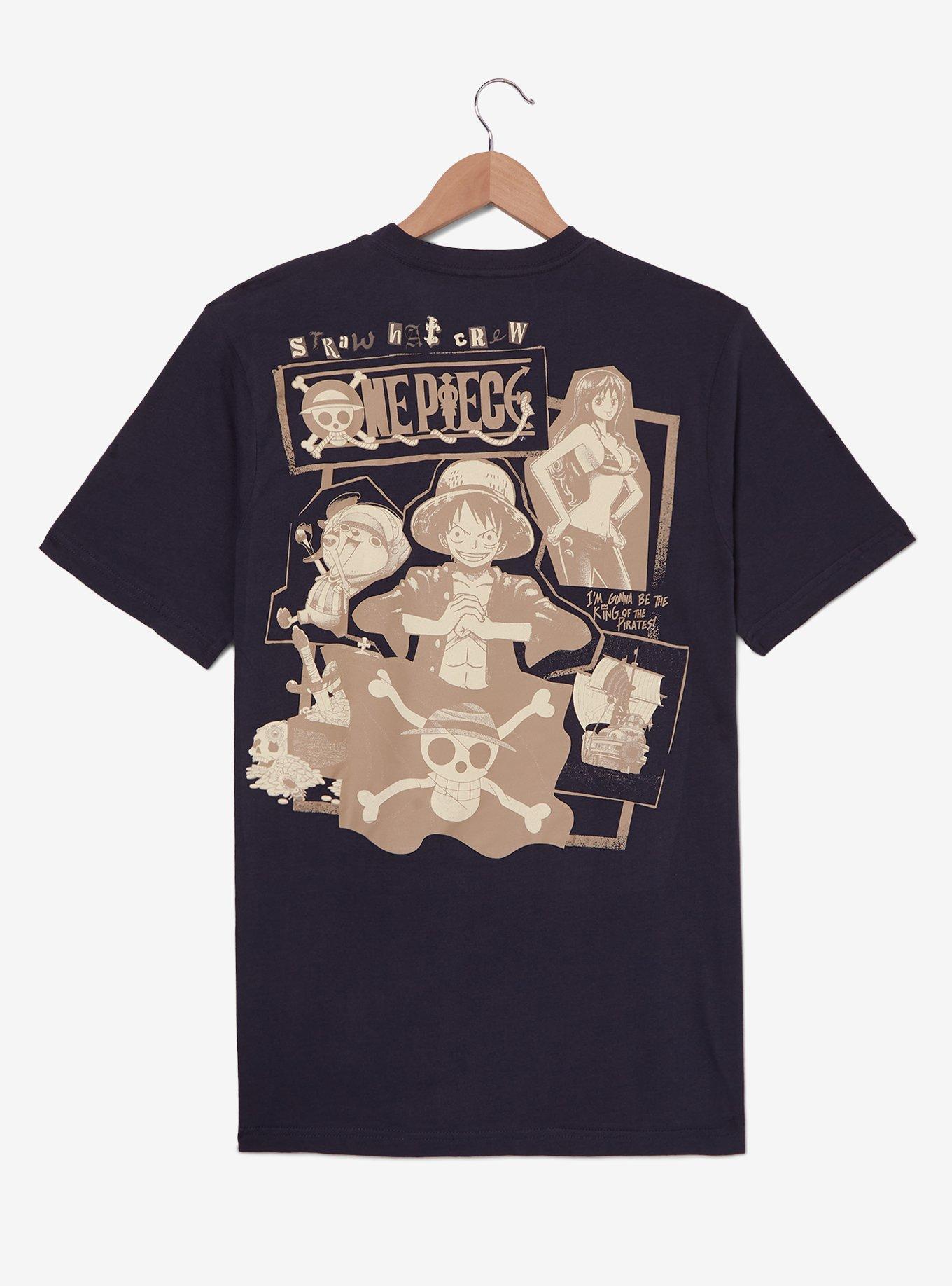 One Piece Straw Hat Crew Tonal Icons T-Shirt - BoxLunch Exclusive, , hi-res