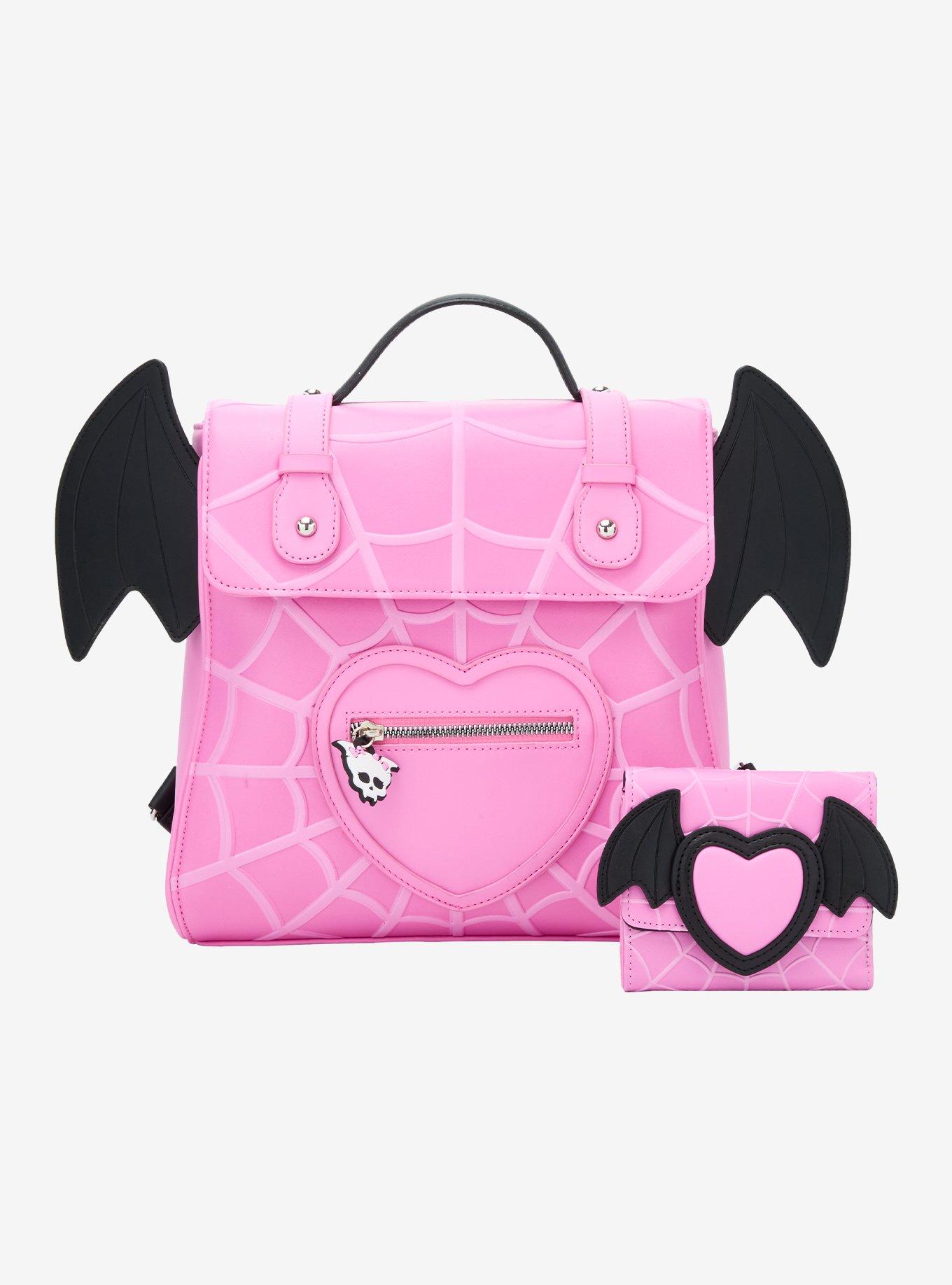 Monster High Draculaura Heart Bat Wings Mini Wallet, , alternate