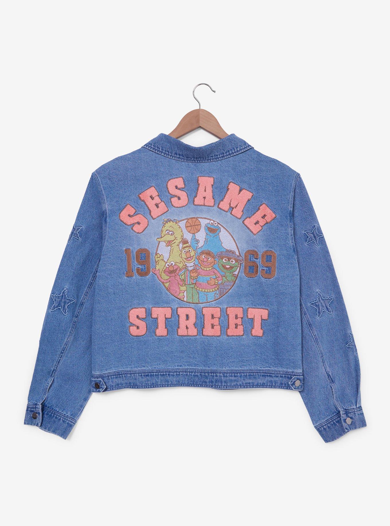 Sesame Street Team Sesame Women's Plus Size Denim Jacket — BoxLunch Exclusive, , hi-res