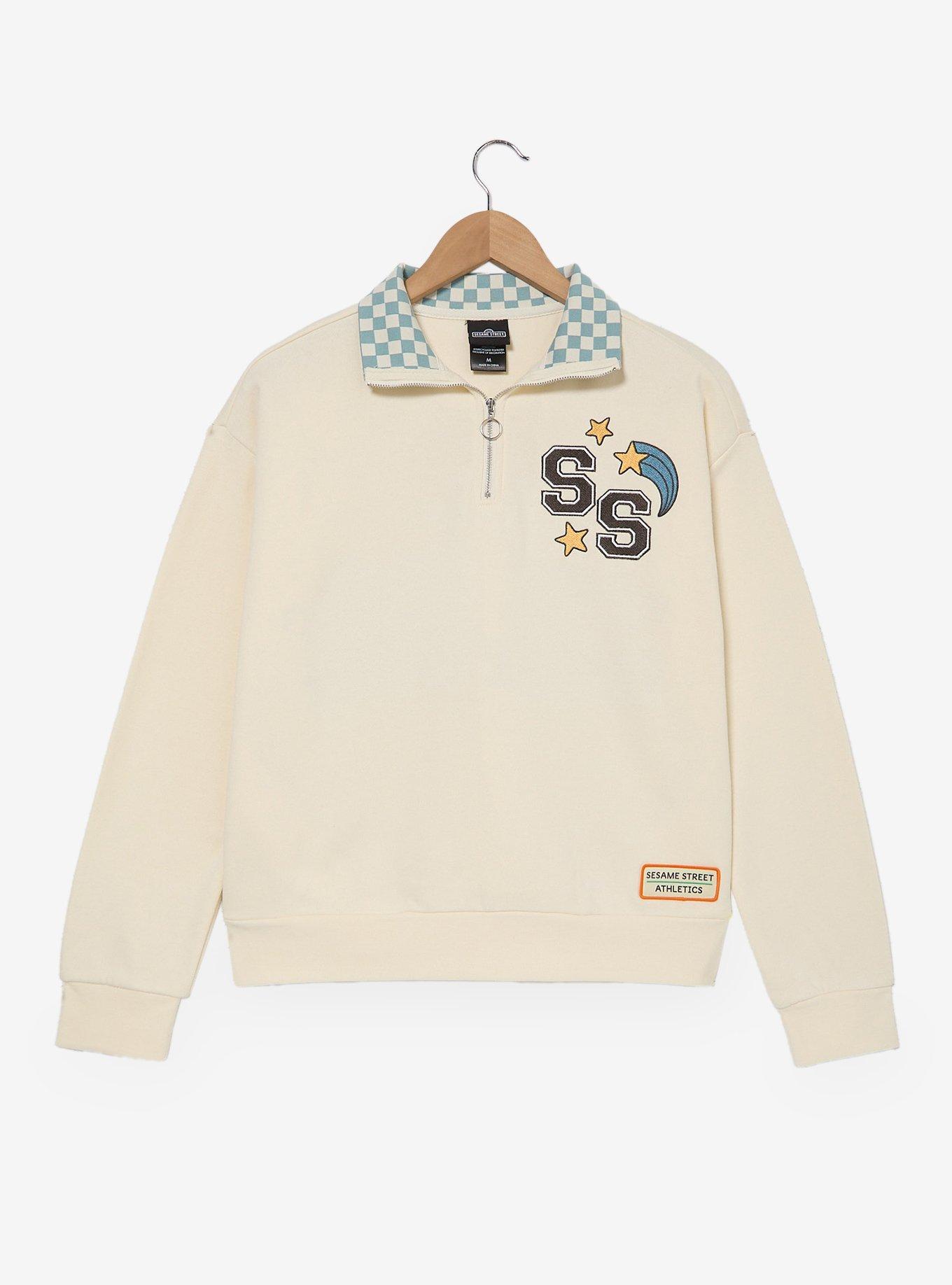 Sesame Street Women's Quarter Zip Crewneck — BoxLunch Exclusive, , hi-res