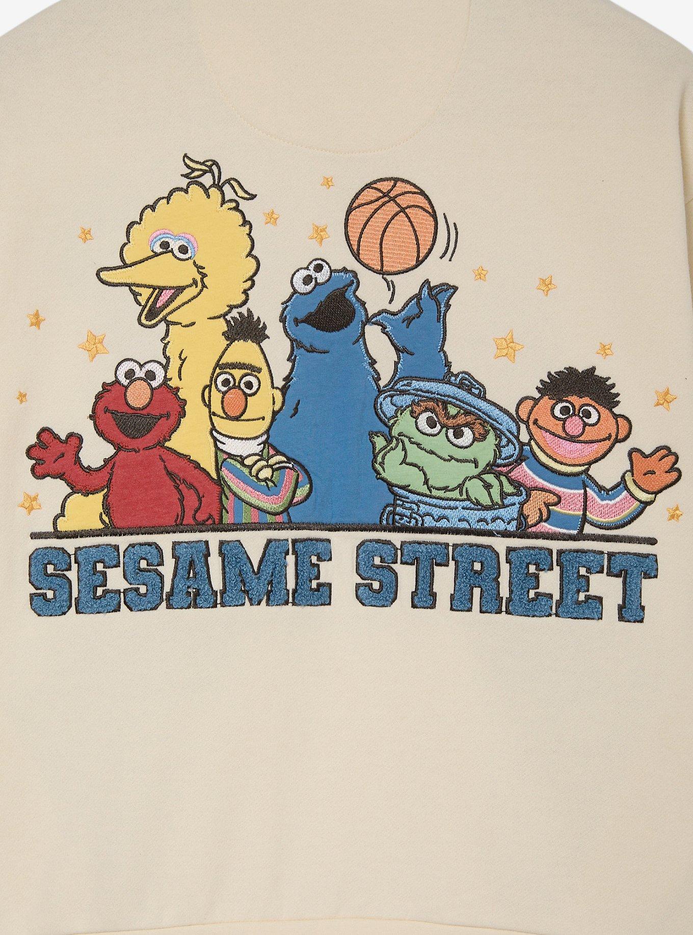 Sesame Street Women's Quarter Zip Crewneck — BoxLunch Exclusive, CREAM, alternate