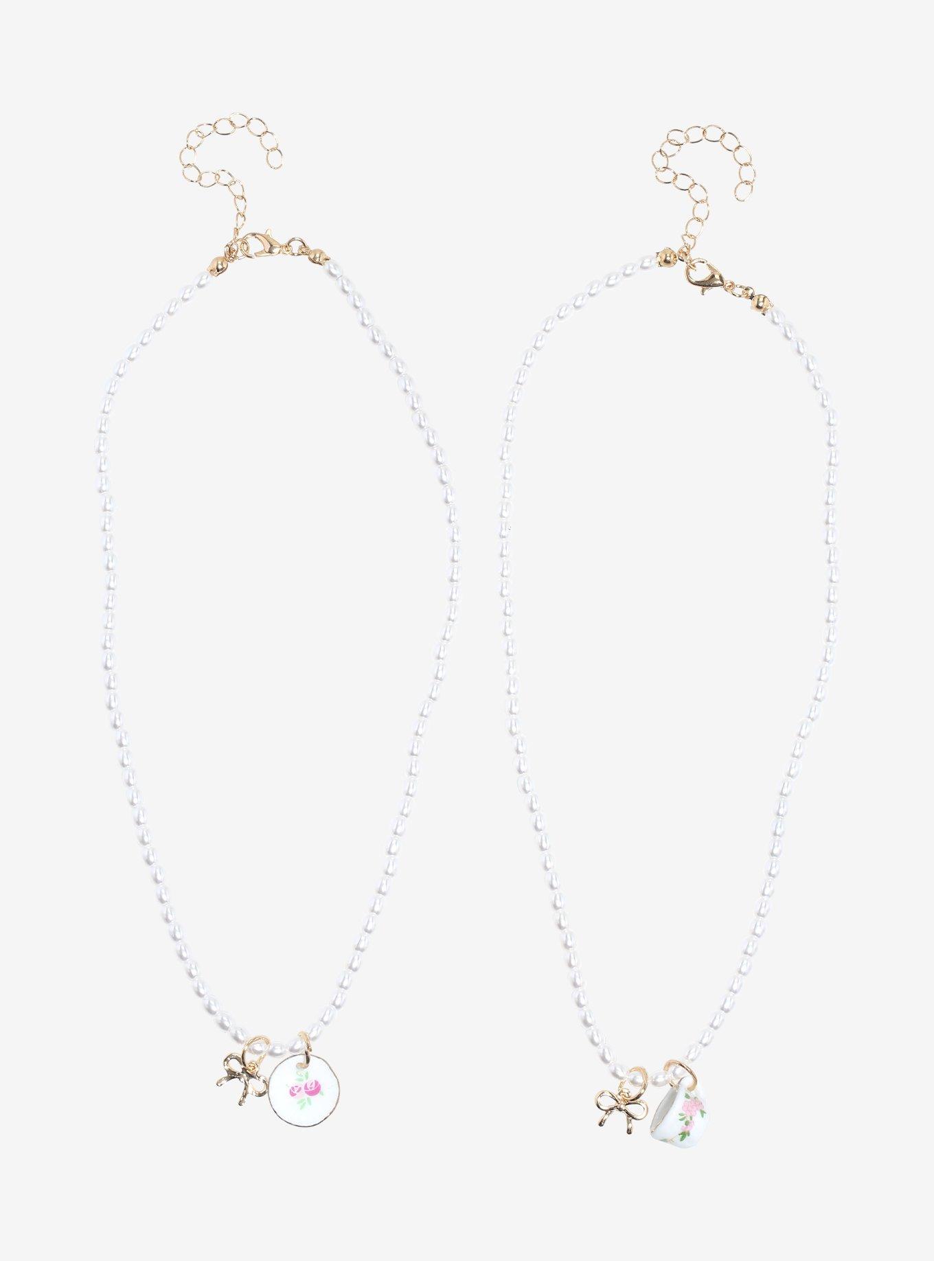 Thorn & Fable Tea Party Best Friend Necklace Set, , hi-res
