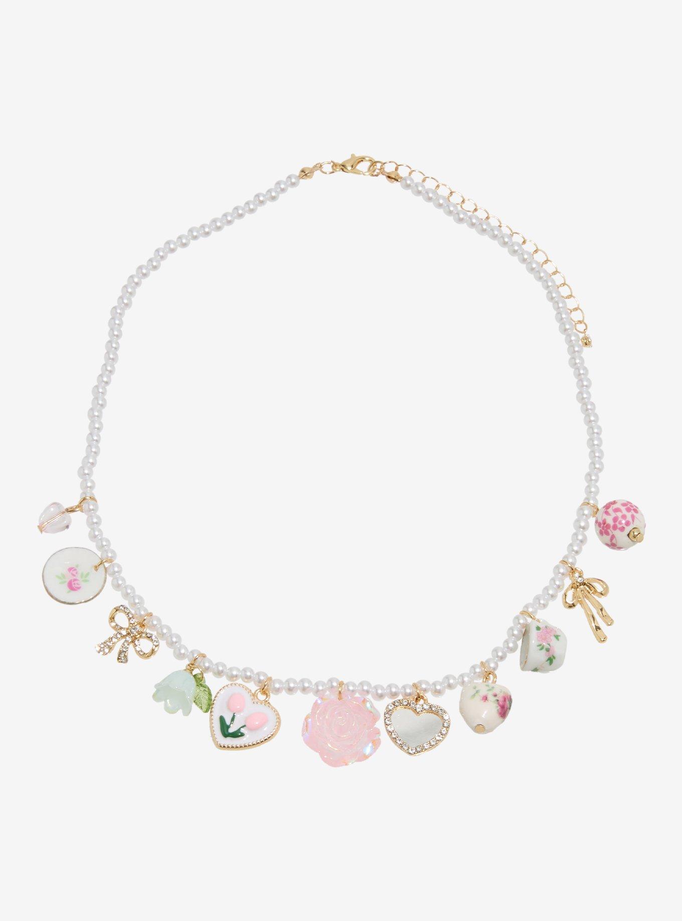 Thorn & Fable Tea Party Charm Necklace, , hi-res