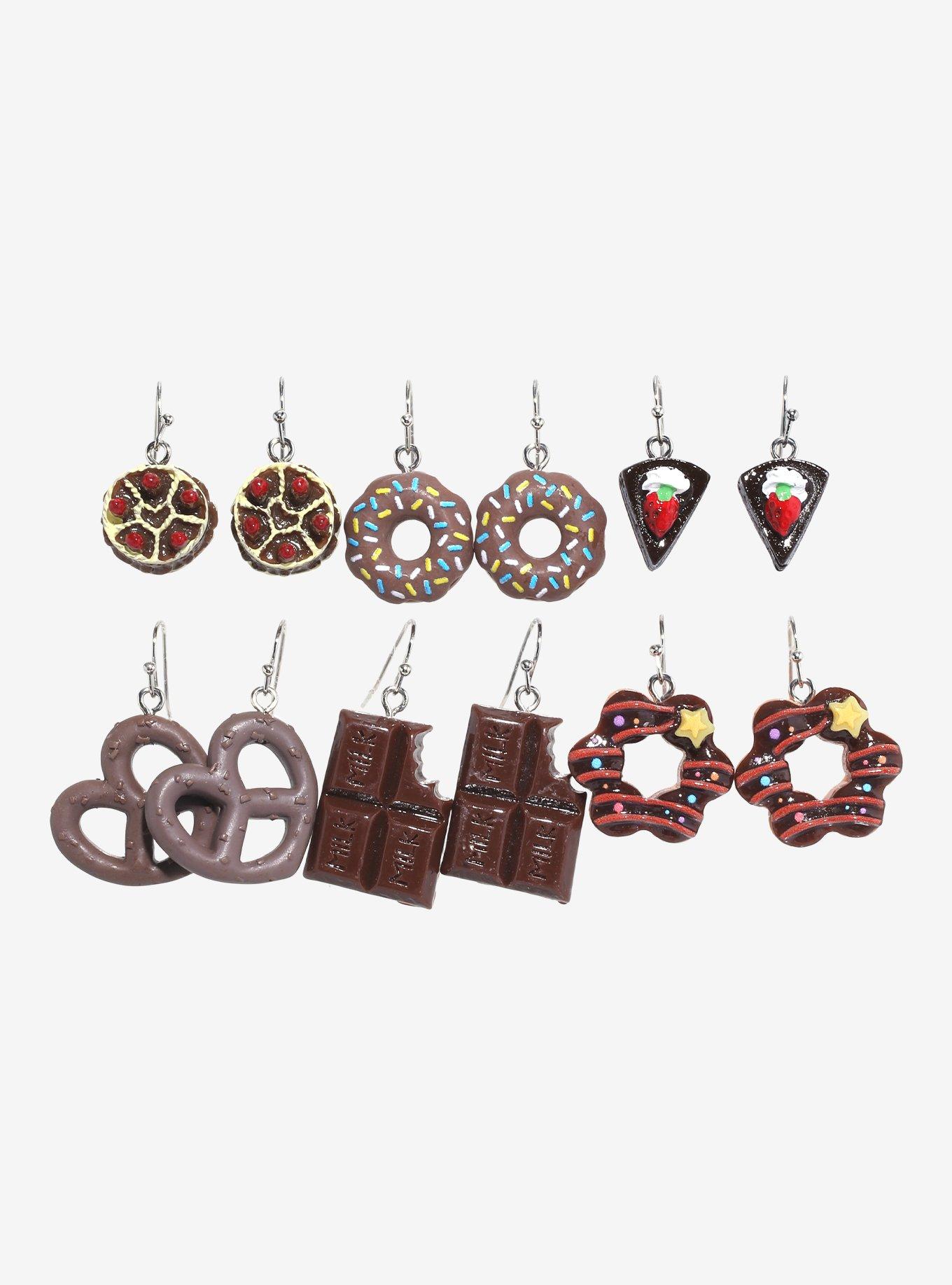 Sweet Society Chocolate Treats Drop Earring Set, , hi-res