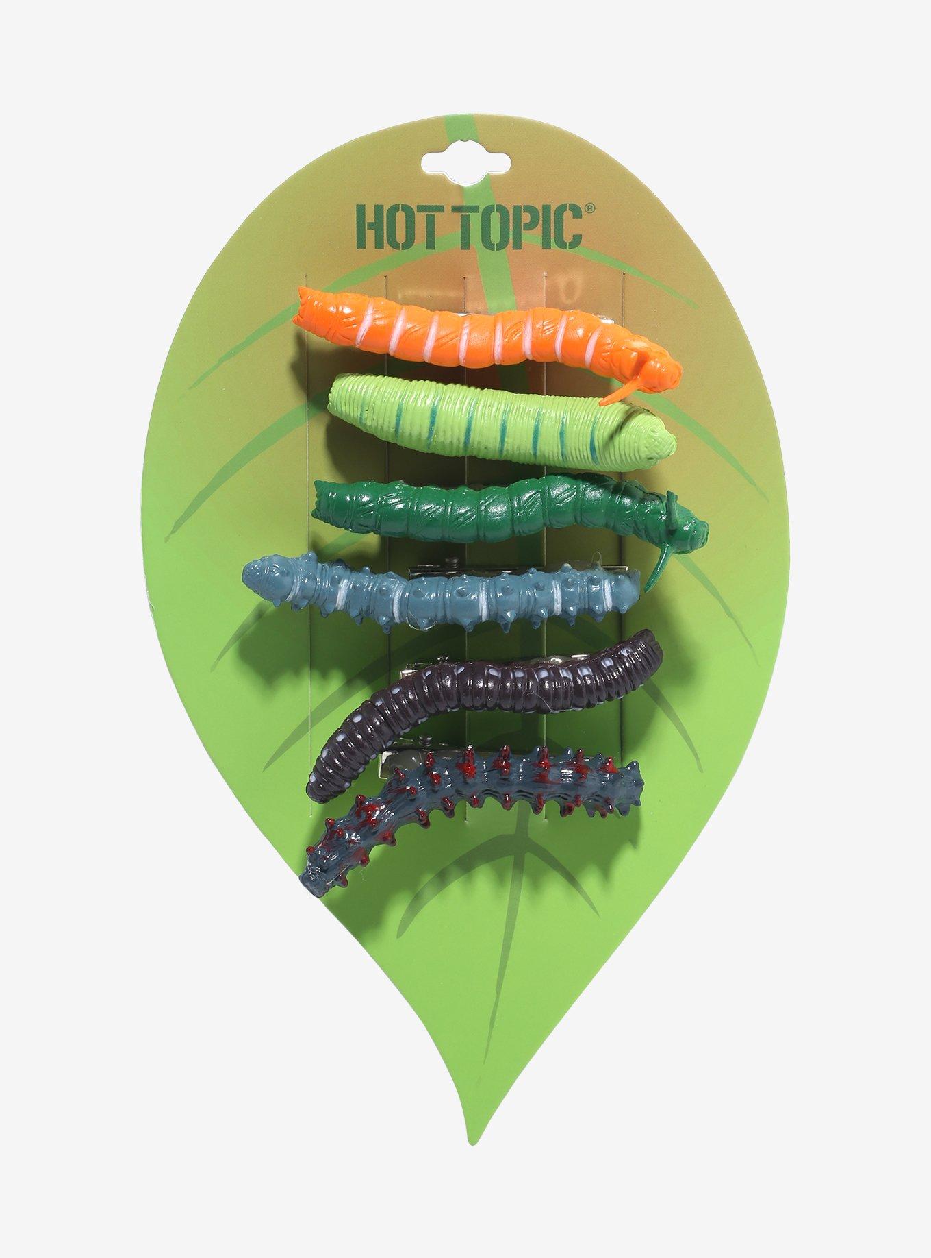 Multicolor Worms 3D Hair Clip Set, , hi-res