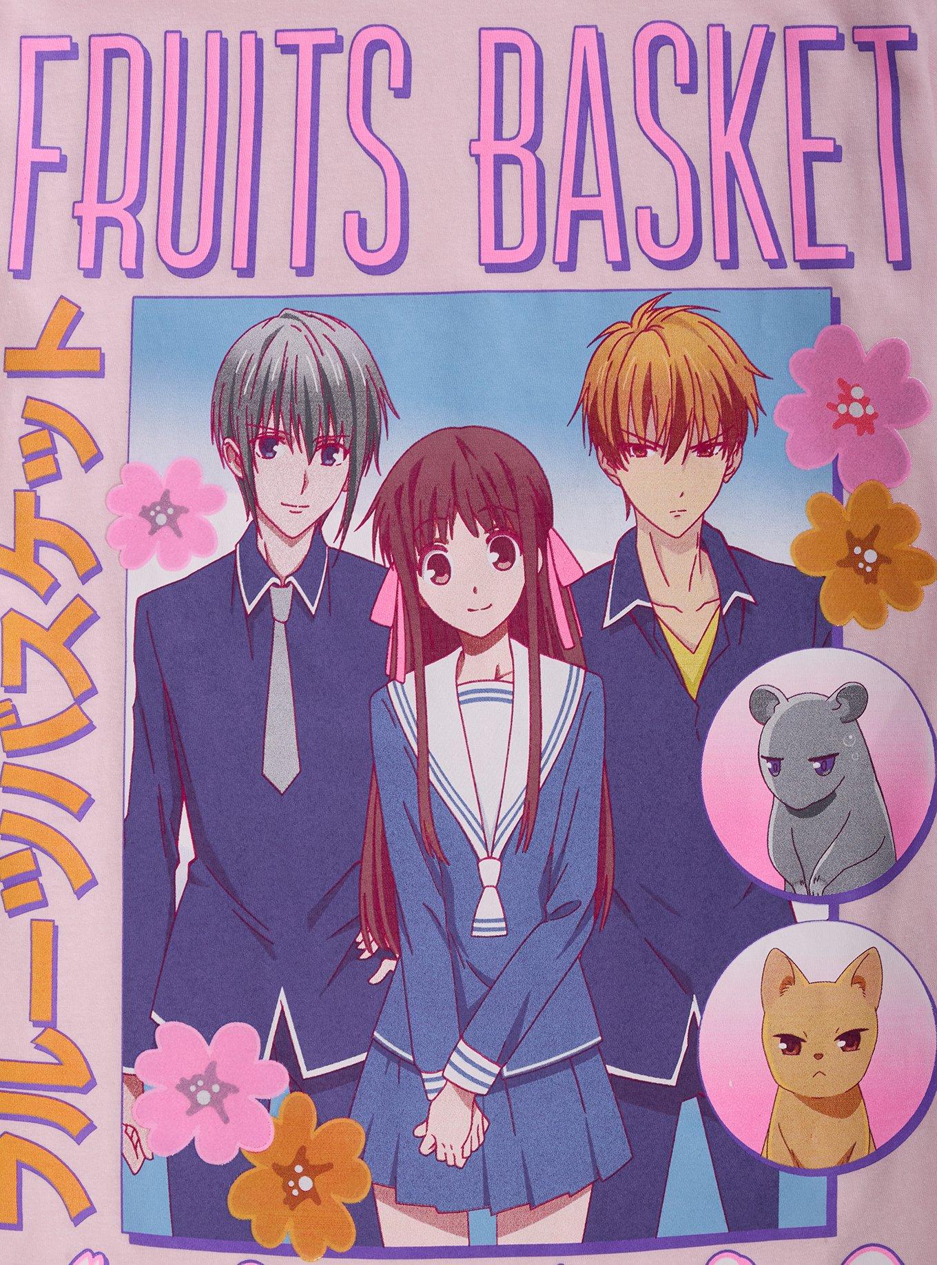Fruits Basket Trio Pink Girls T-Shirt, , hi-res