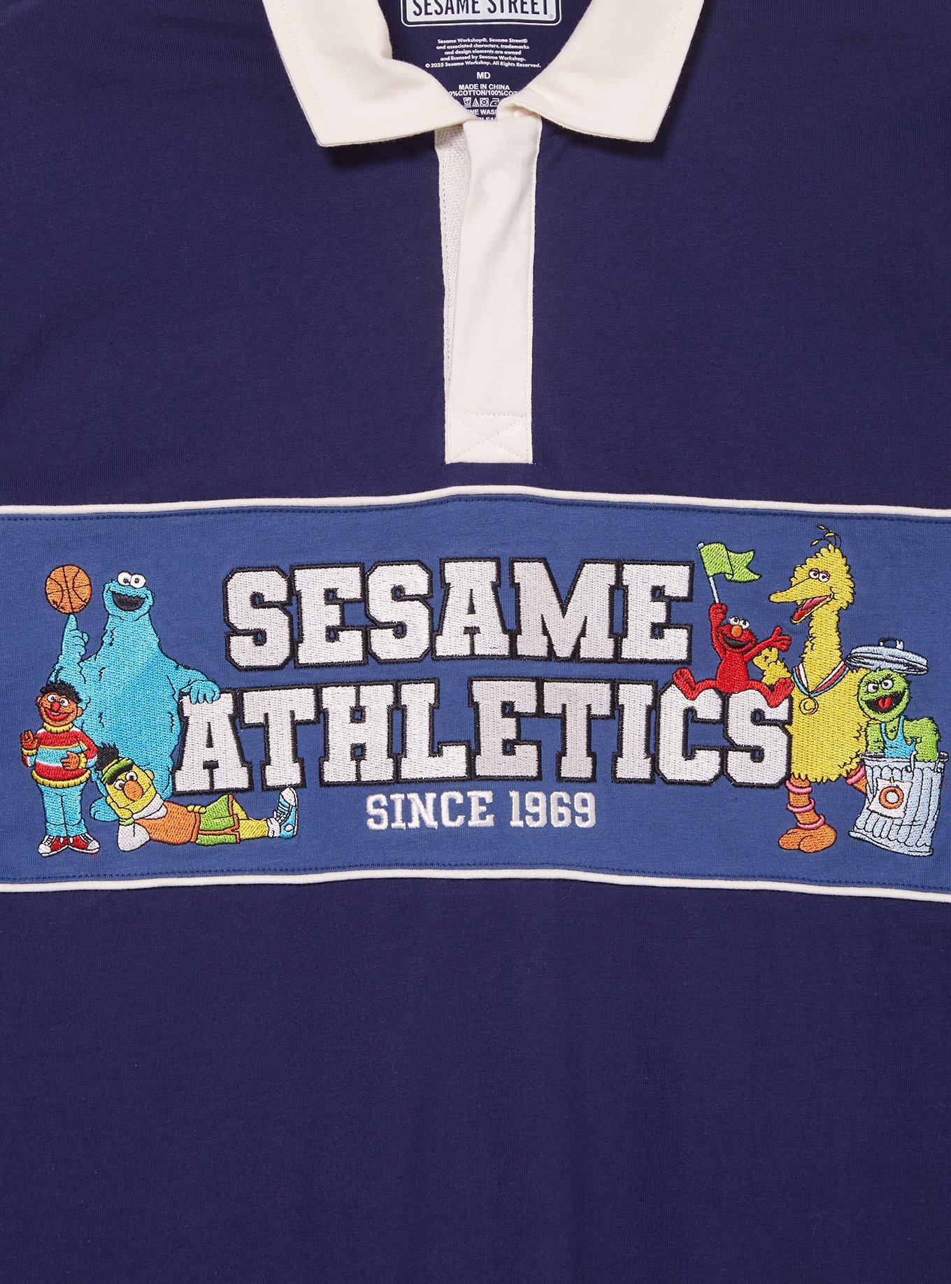 Sesame Street Sesame Athletics Collared Long Sleeve — BoxLunch Exclusive, NAVY, alternate