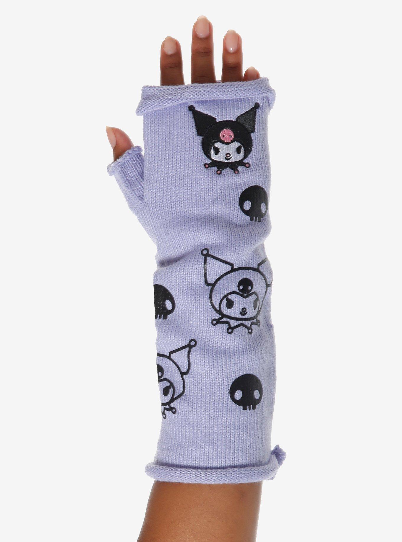 Kuromi Patch Rolled Arm Warmers, , hi-res