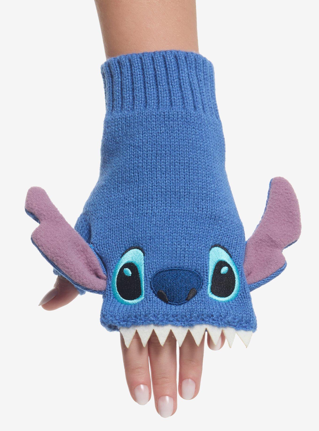 Disney Stitch Biting Fingerless Gloves, , hi-res