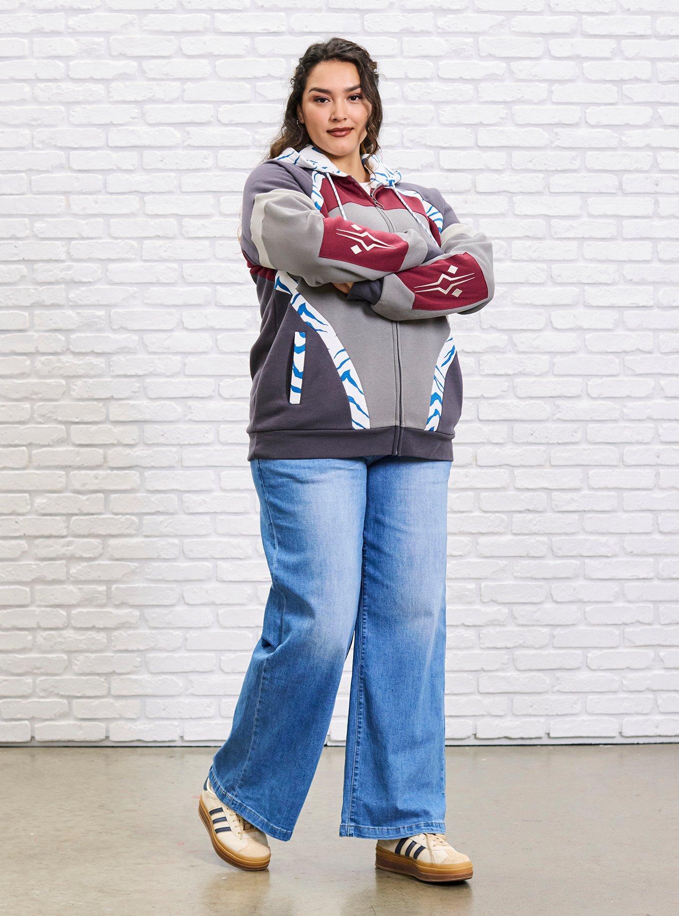 Her Universe Star Wars Ahsoka Tano Color-Block Hoodie Plus Size Her Universe Exclusive, , hi-res