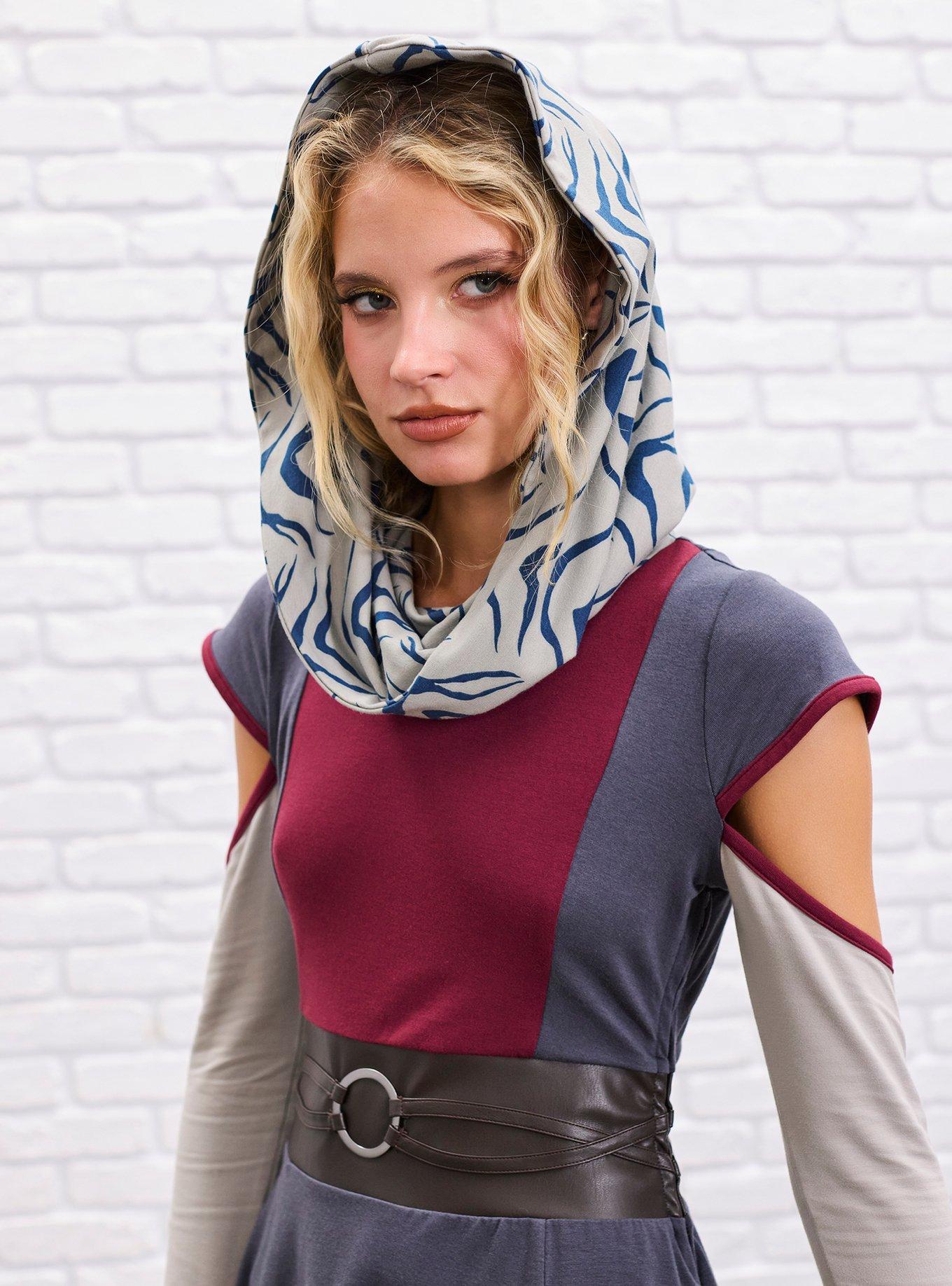 Her Universe Star Wars Ahsoka Tano Cowl Neck Dress Her Universe Exclusive, MULTI, alternate