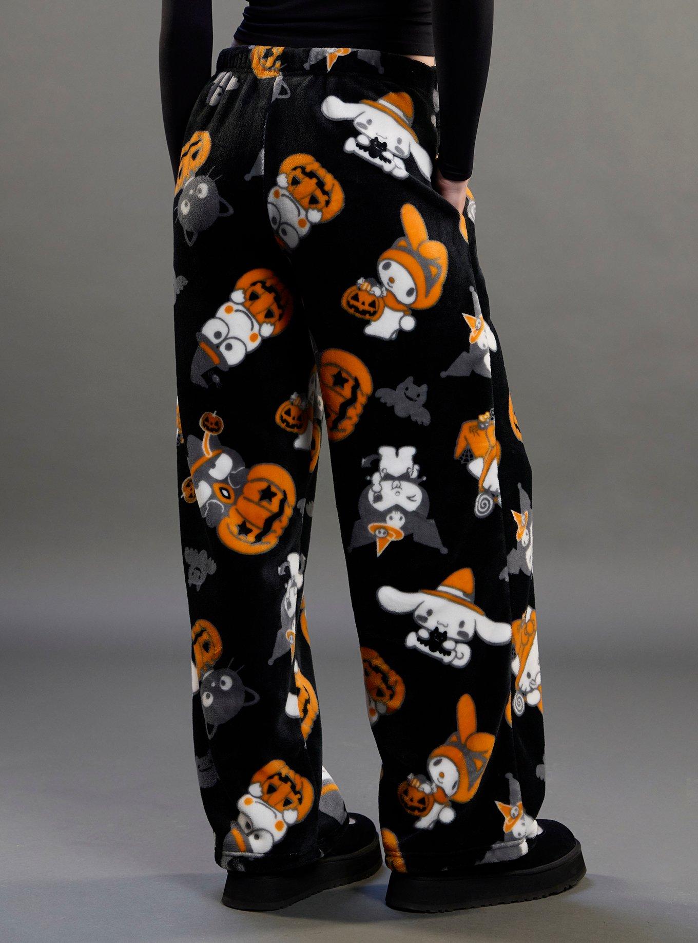 Hello Kitty And Friends Halloween Fuzzy Pajama Pants, BLACK, alternate