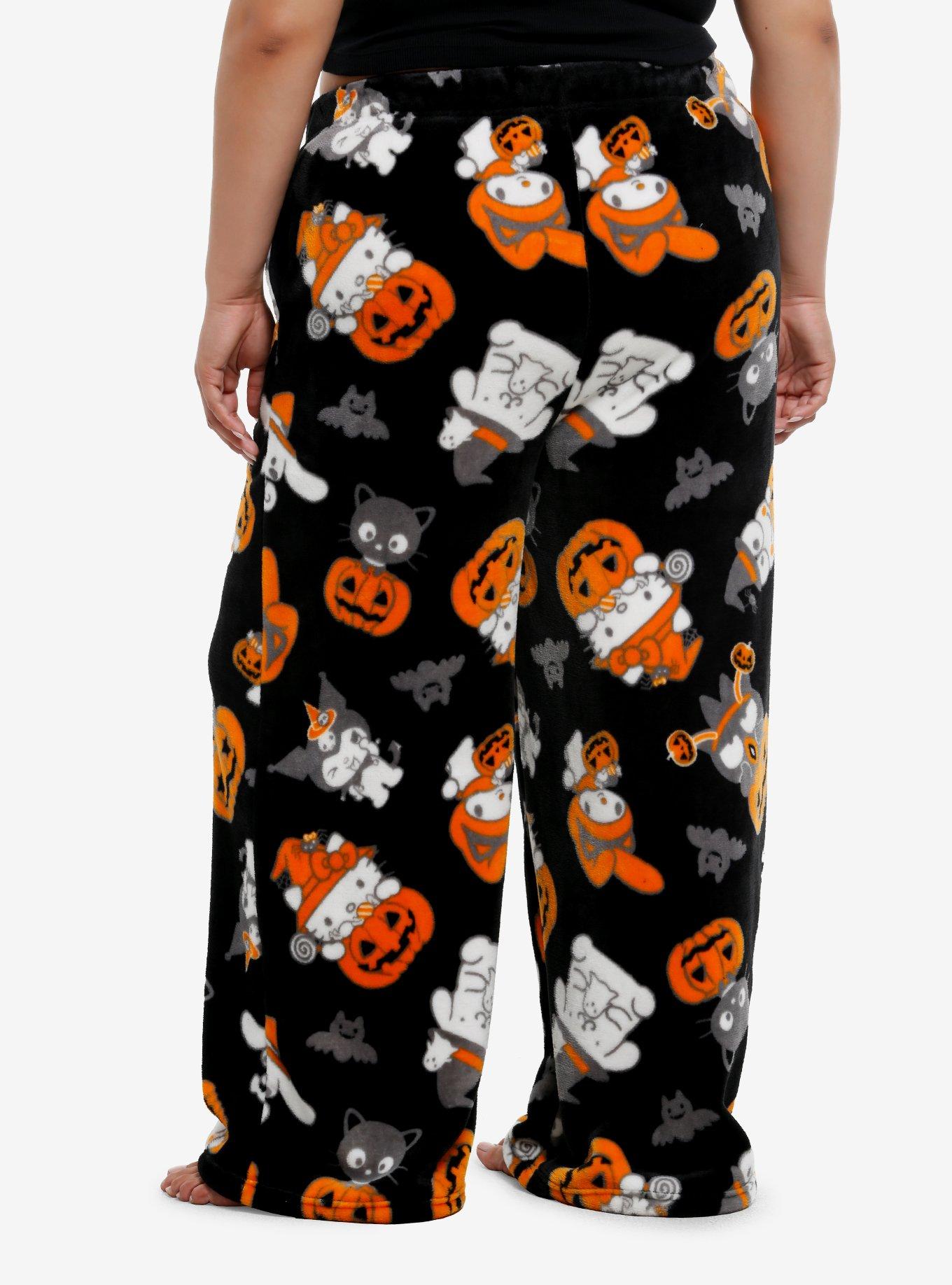 Hello Kitty And Friends Halloween Fuzzy Pajama Pants Plus Size, , hi-res