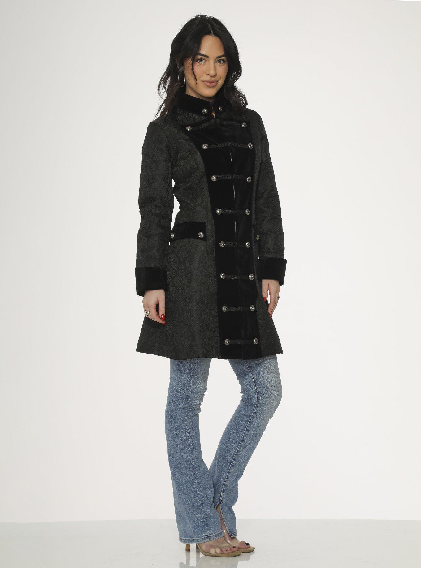 Black Pirate Women's Coat, , hi-res