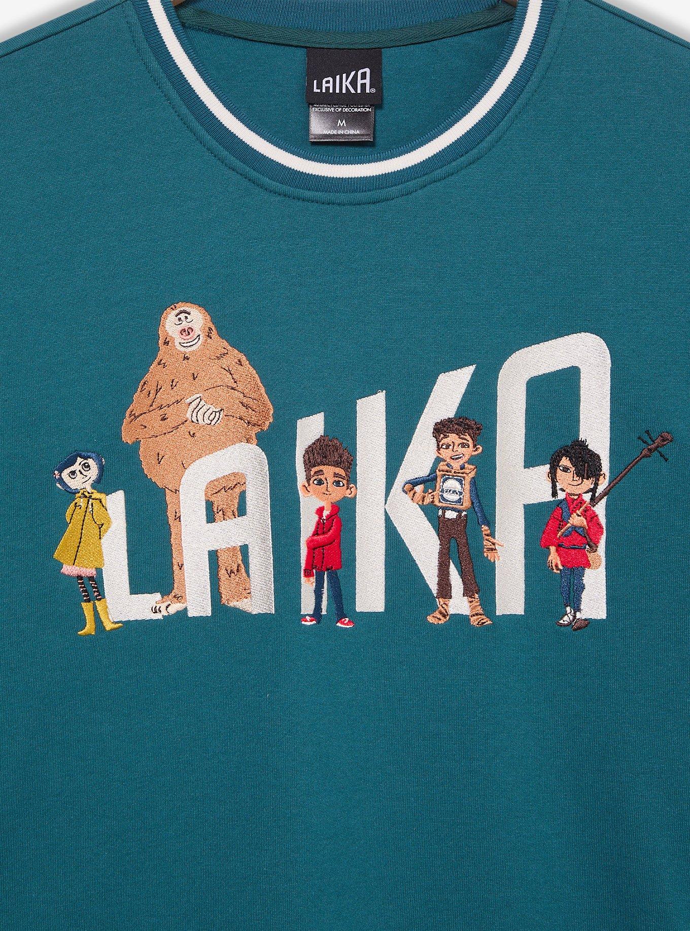 LAIKA Studios Vintage Color Block Crewneck — BoxLunch Exclusive, DARK GREEN, alternate