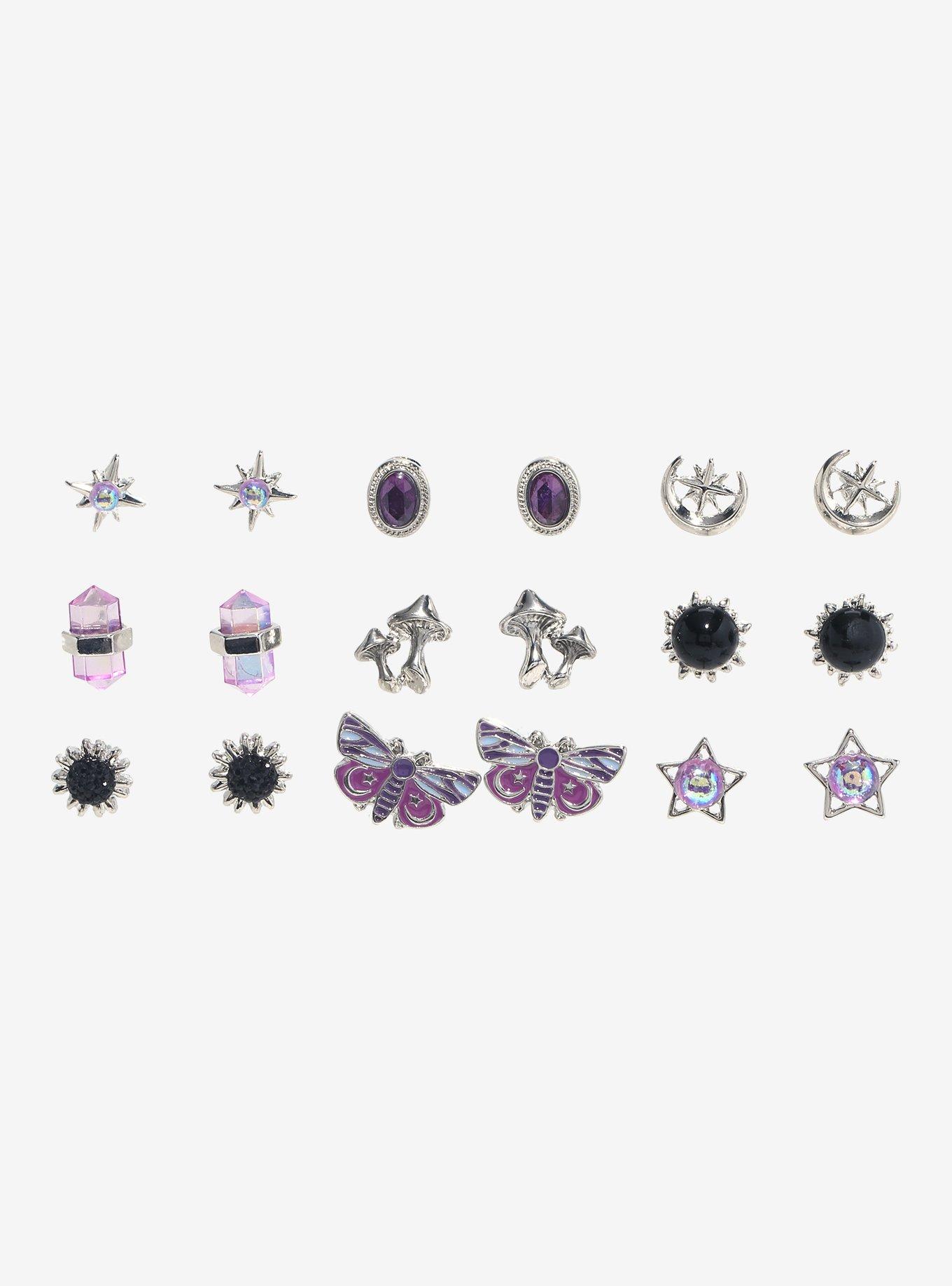 Cosmic Aura Celestial Moth Stud Earring Set, , hi-res