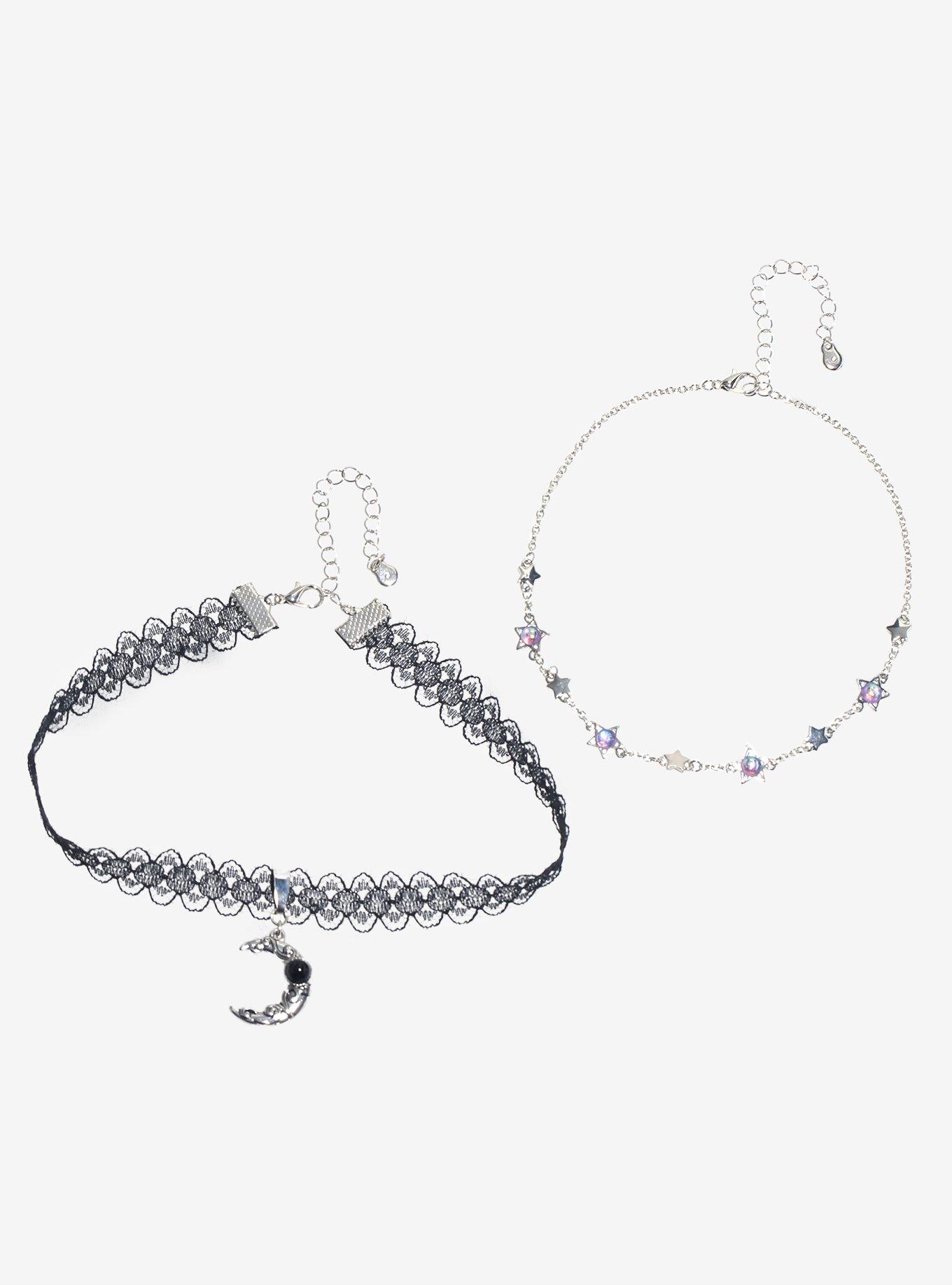 Cosmic Aura Star Moon Lace Choker Set, , hi-res