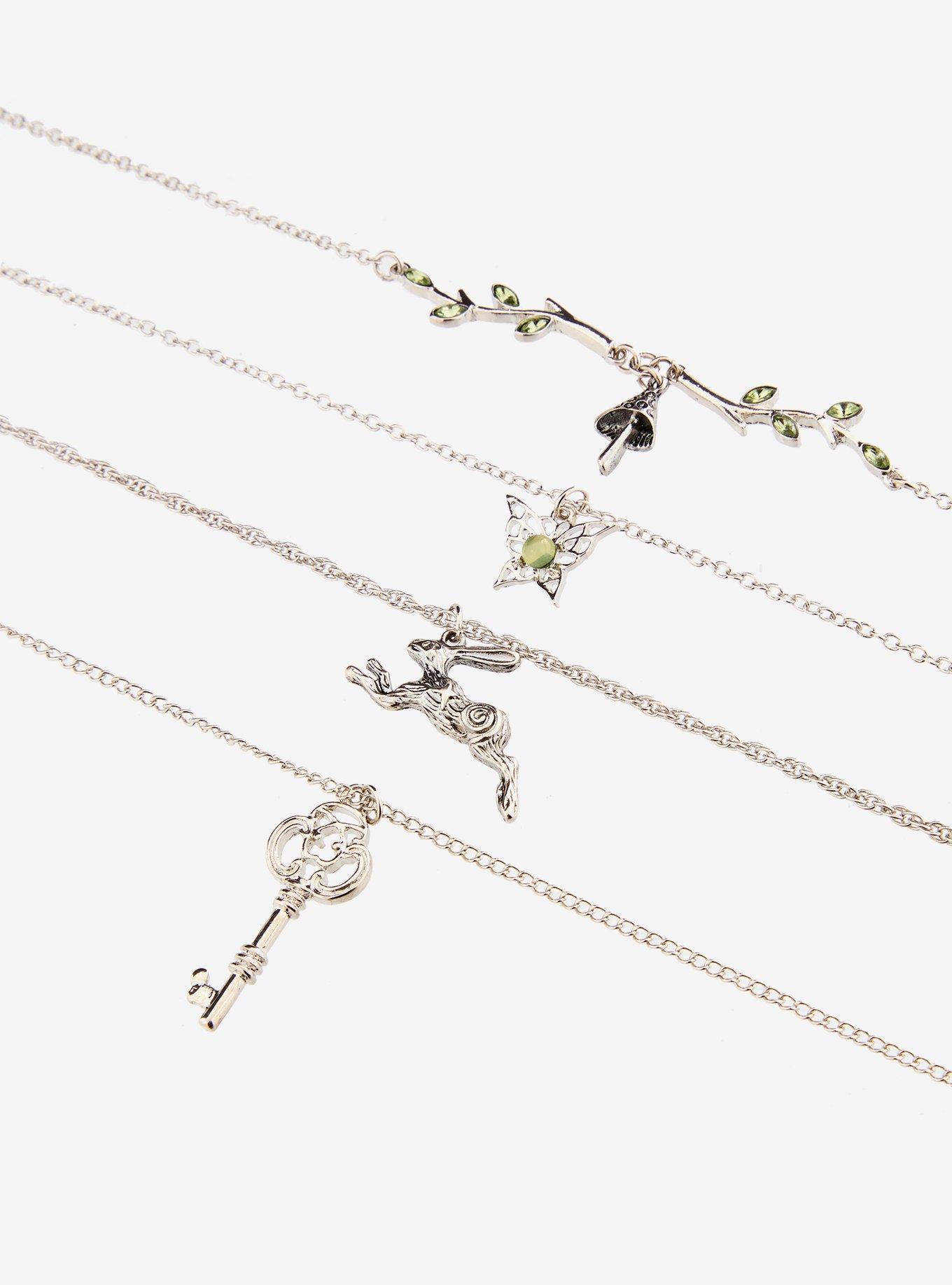 Thorn & Fable Rabbit Key Forest Necklace Set, , alternate