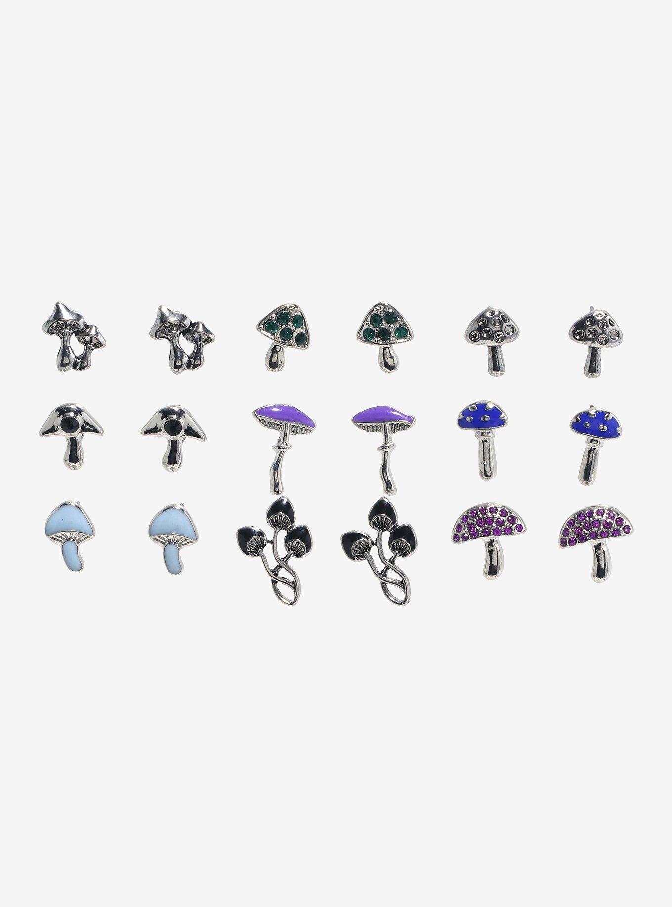 Deadly Mushrooms Stud Earring Set, , hi-res