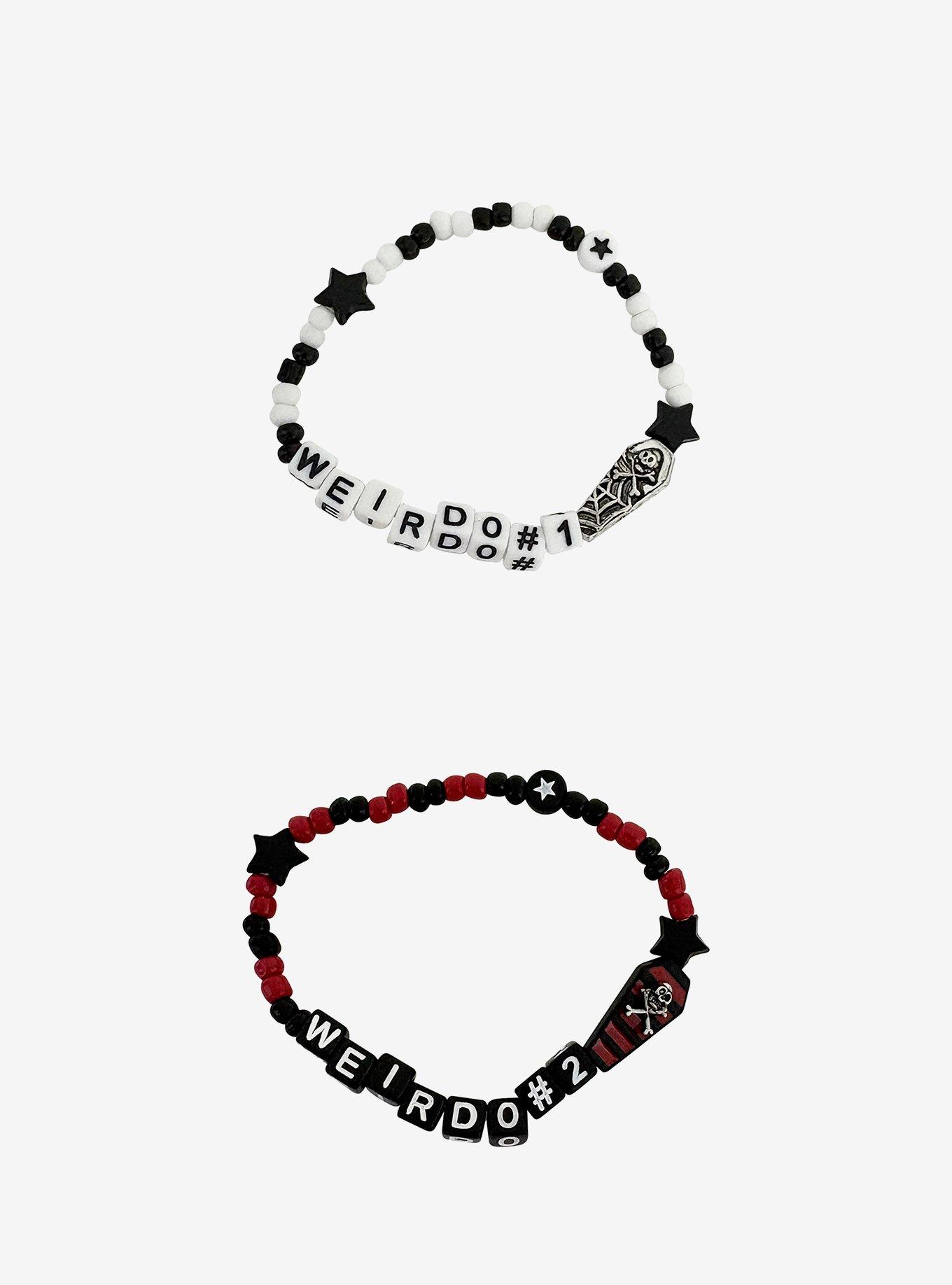Weirdo Coffin Best Friend Bead Bracelet Set, , hi-res