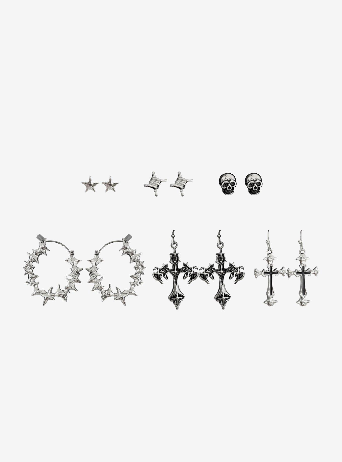 Gothic Cross Stars Earring Set, , hi-res