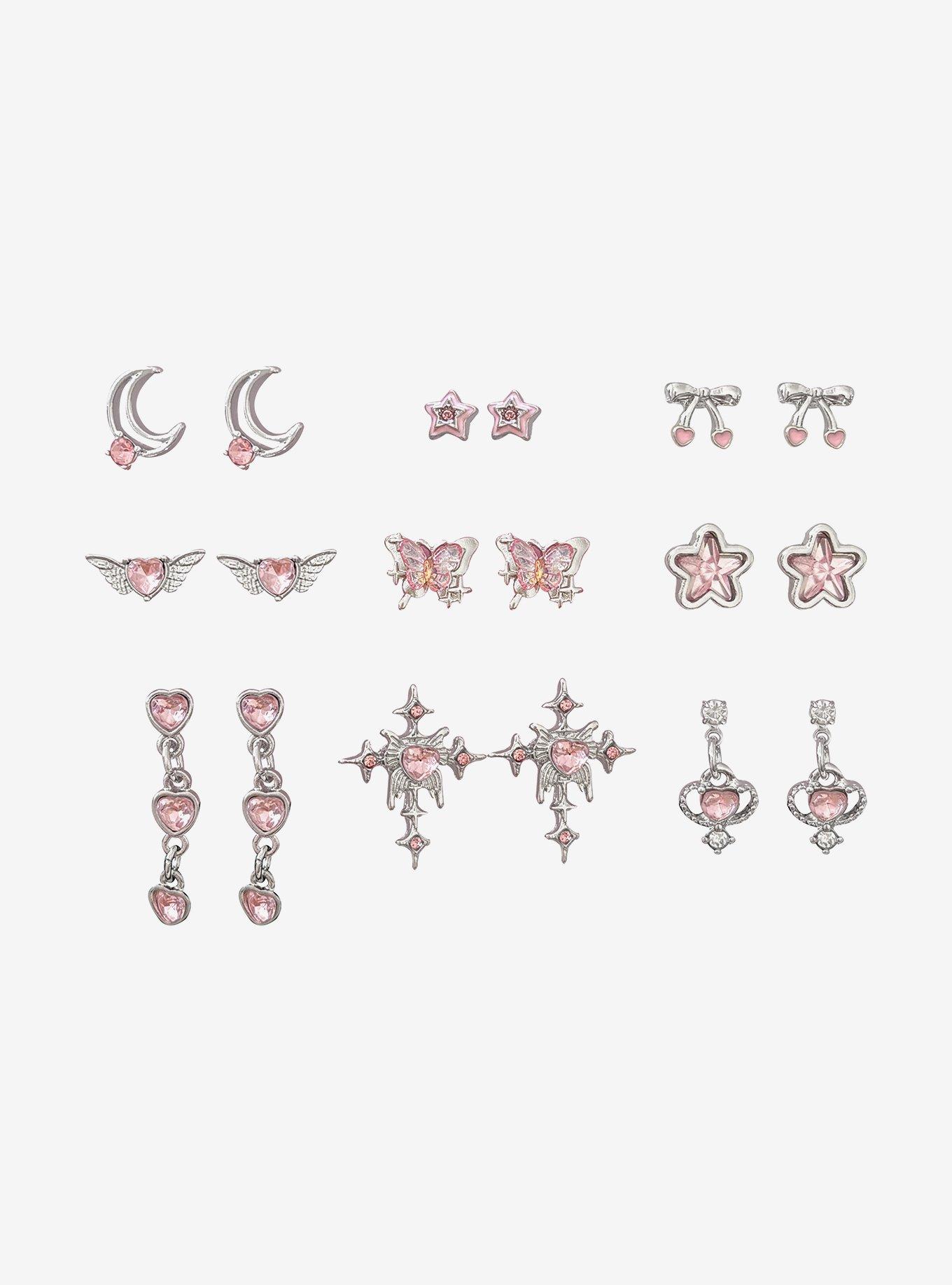 Sweet Society Celestial Butterfly Bling Earring Set, , hi-res
