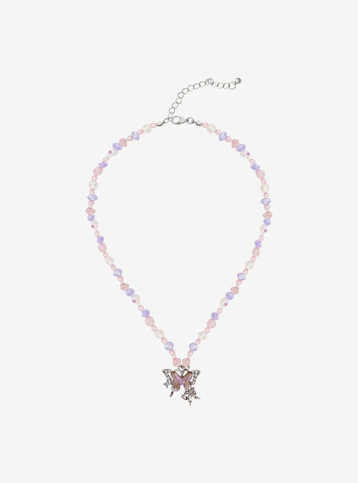 Sweet Society Butterfly Bling Bead Choker, , hi-res
