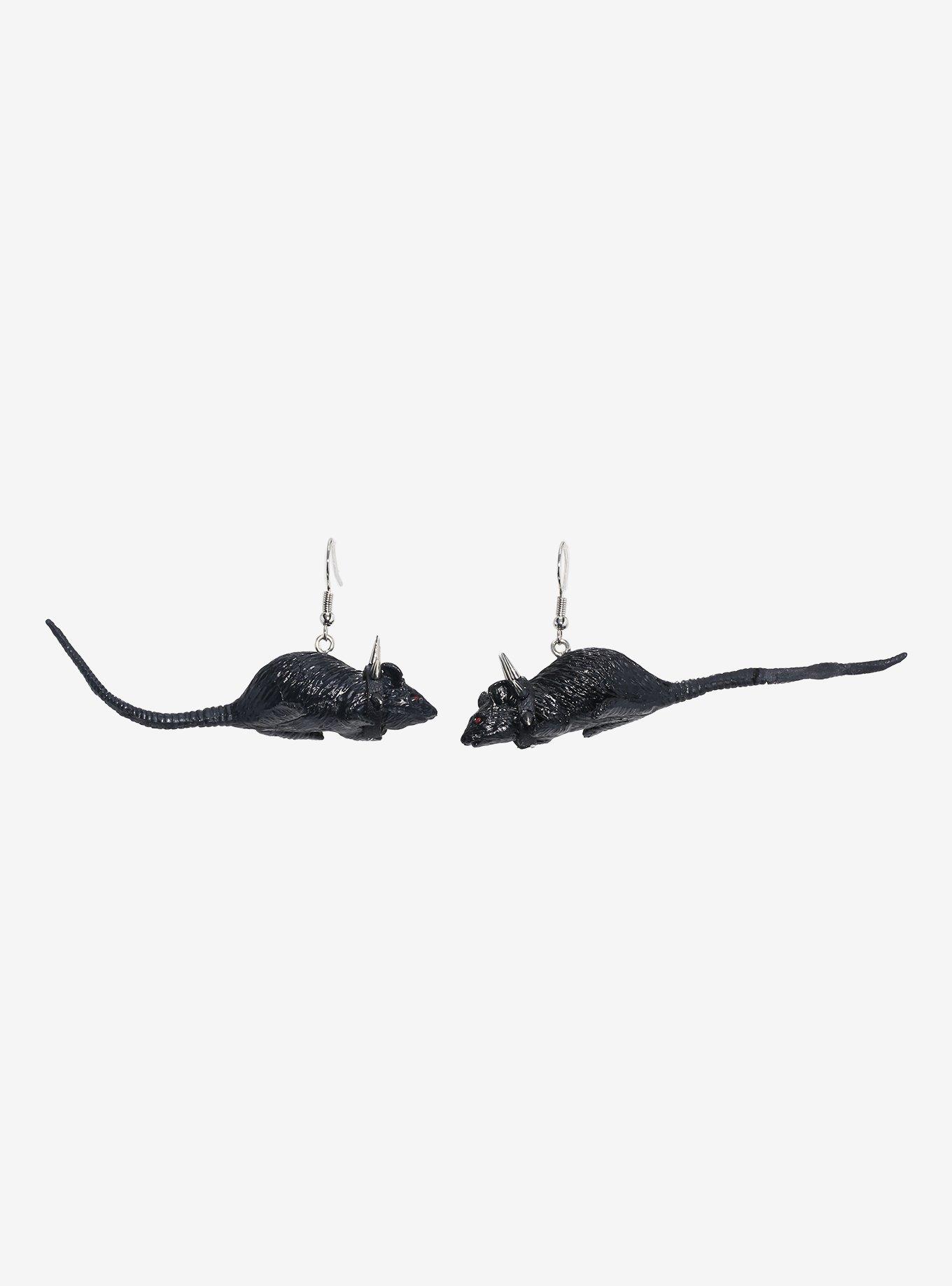 Punk Rat Figural Earrings, , hi-res