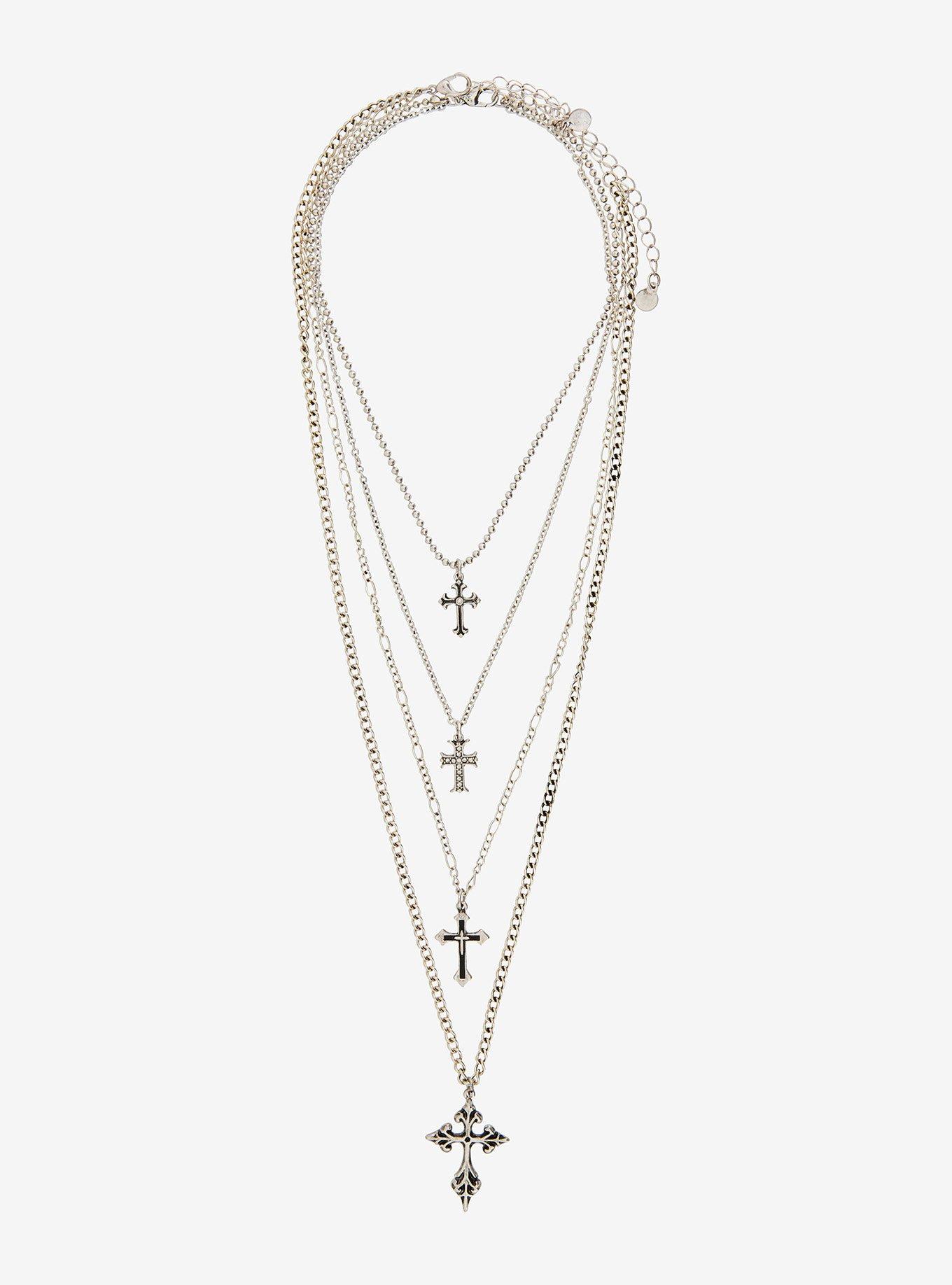 Ornate Cross Necklace Set, , hi-res