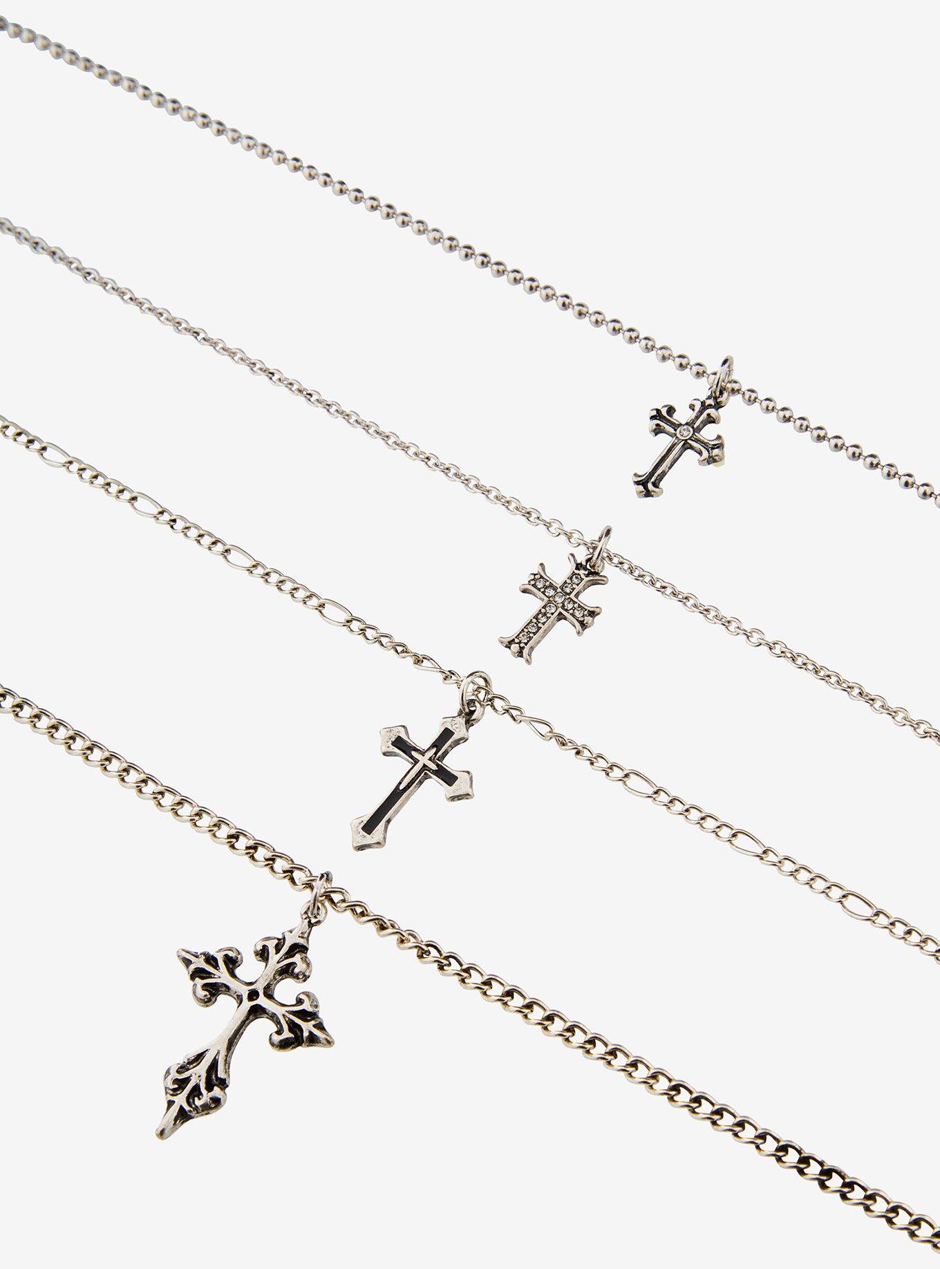 Ornate Cross Necklace Set, , alternate
