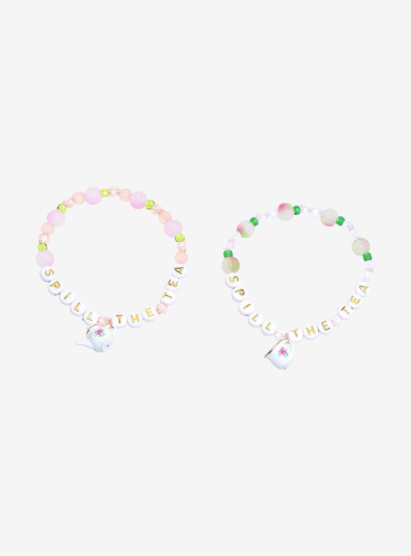 Thorn & Fable Spill The Tea Best Friend Bead Bracelet Set, , hi-res