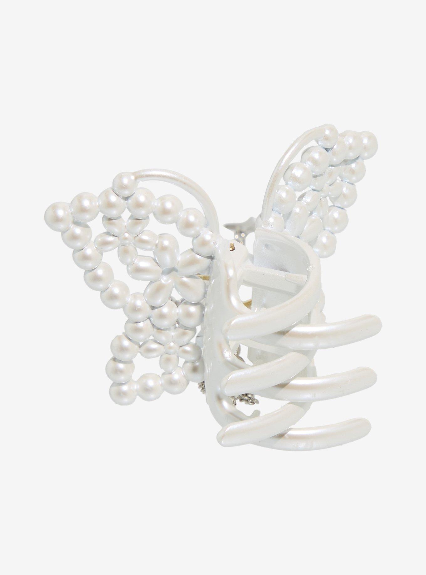 Sweet Society Butterfly Pearl Claw Hair Clip, , alternate