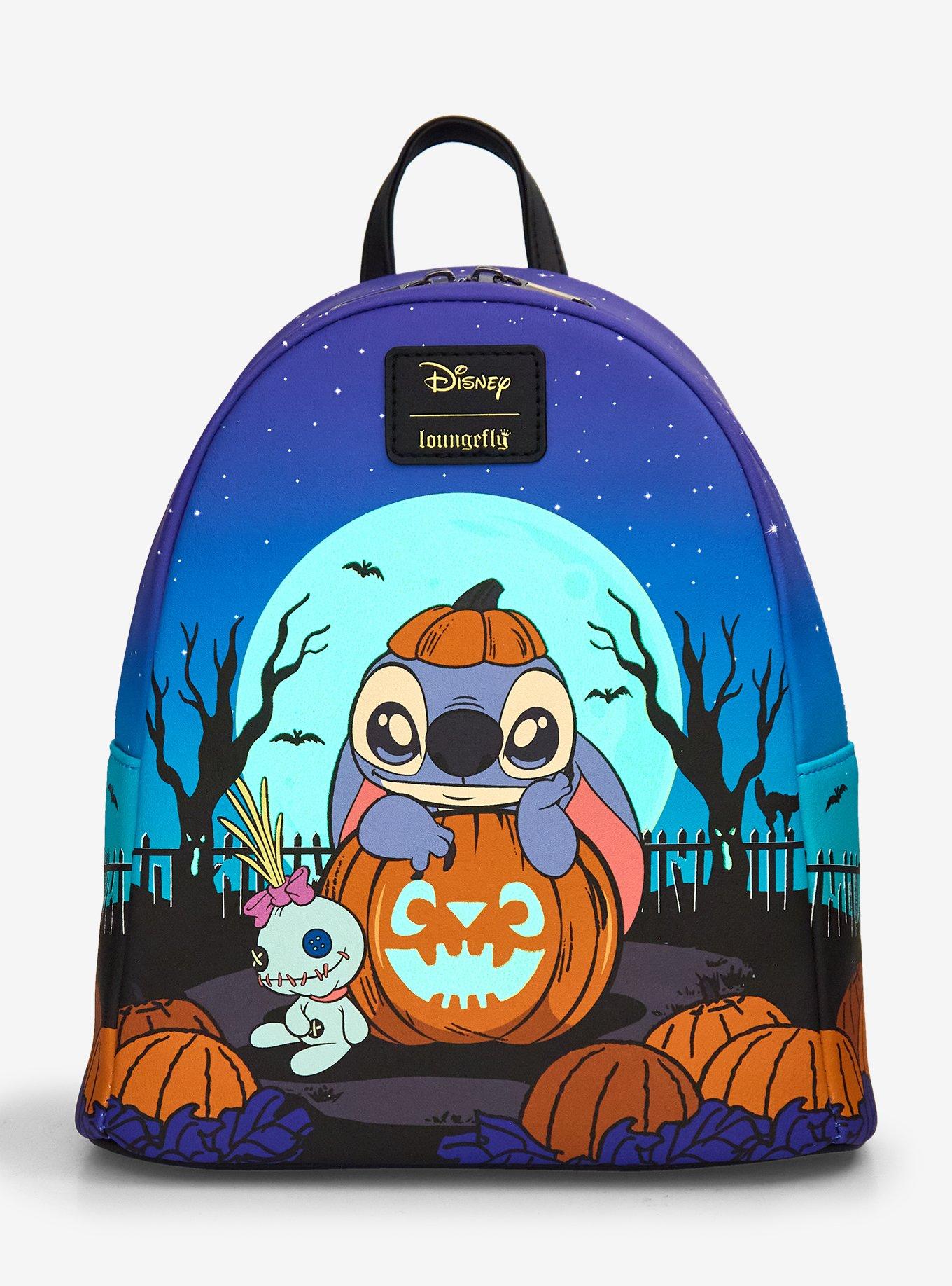 Loungefly Disney Stitch Pumpkin Glow-In-The-Dark Mini Backpack, , hi-res