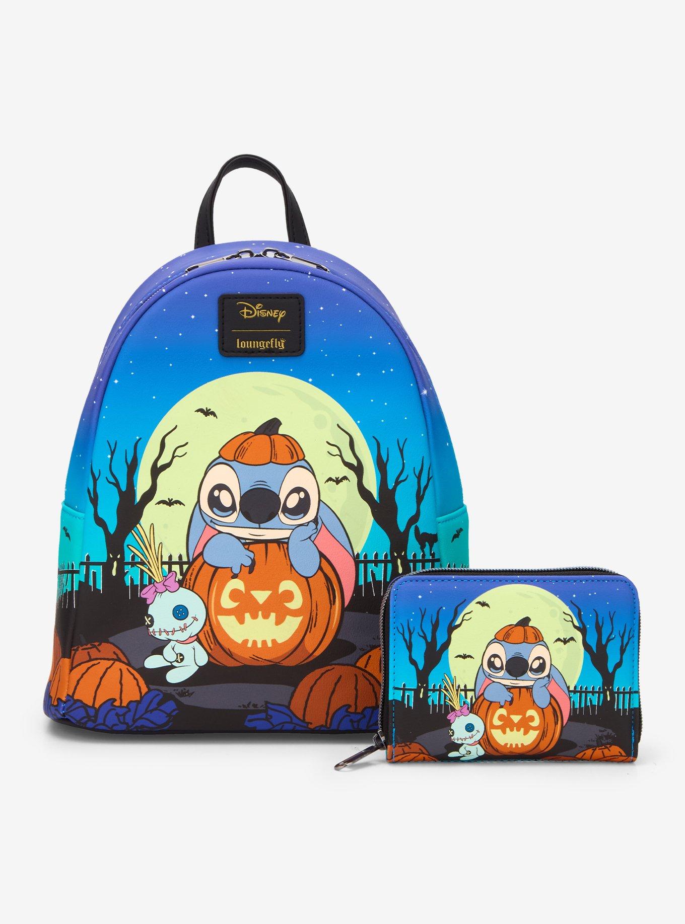 Loungefly Disney Stitch Pumpkin Glow-In-The-Dark Mini Zipper Wallet, , alternate