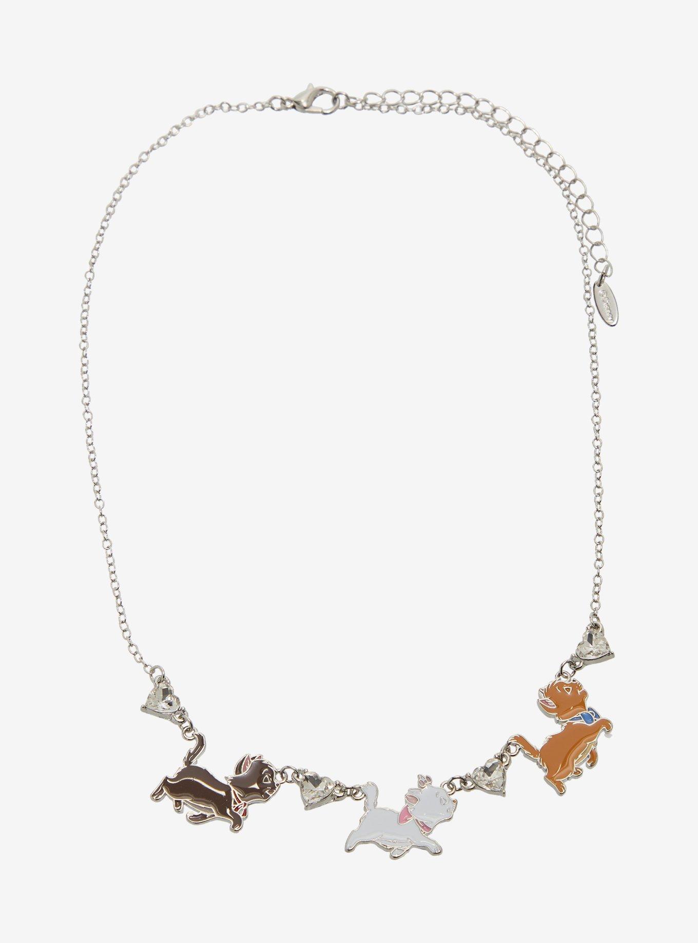 Our Universe Disney the Aristocats Kittens Walking Rhinestone Charm Necklace - BoxLunch Exclusive, , hi-res
