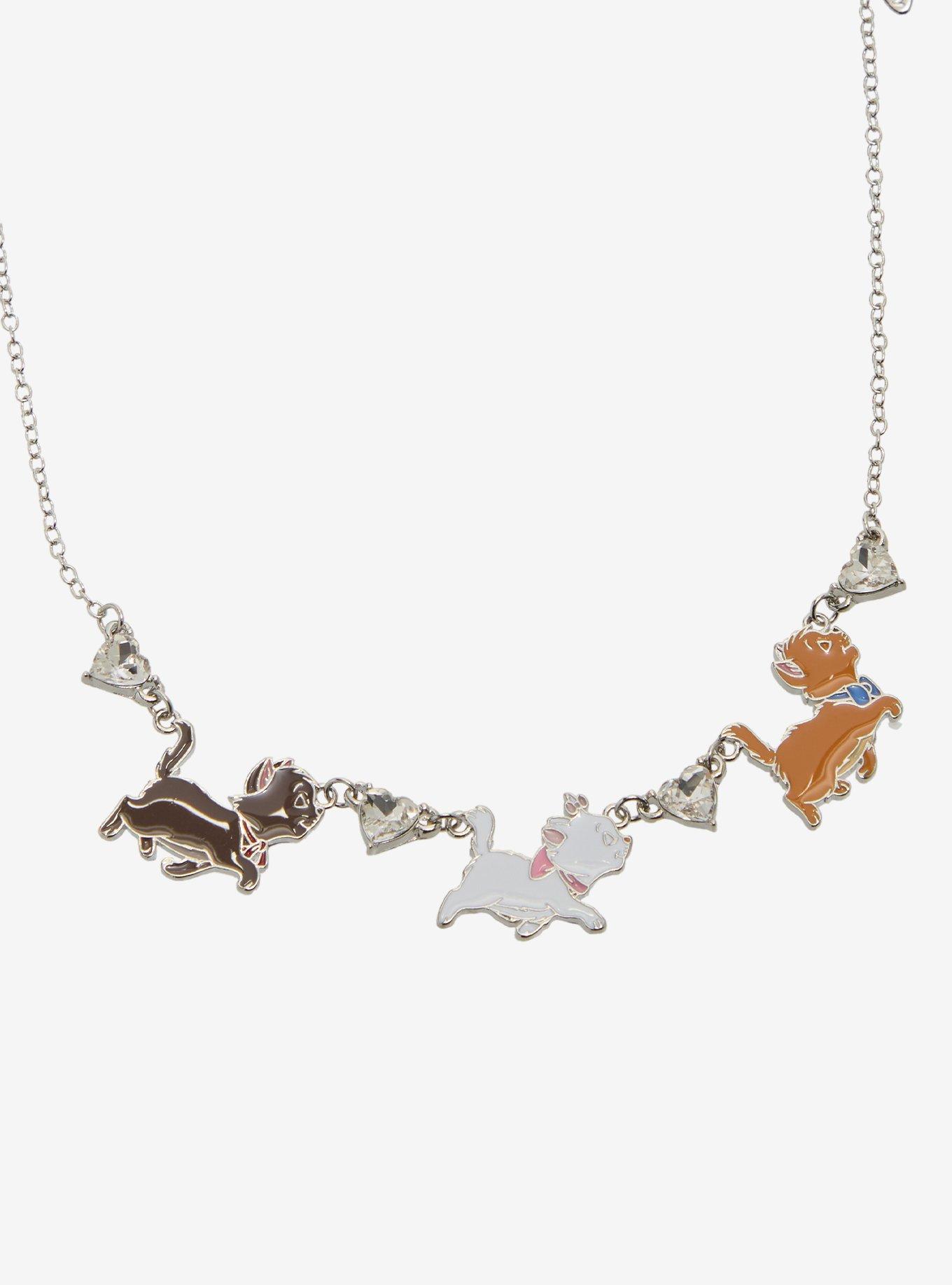 Our Universe Disney the Aristocats Kittens Walking Rhinestone Charm Necklace - BoxLunch Exclusive, , alternate