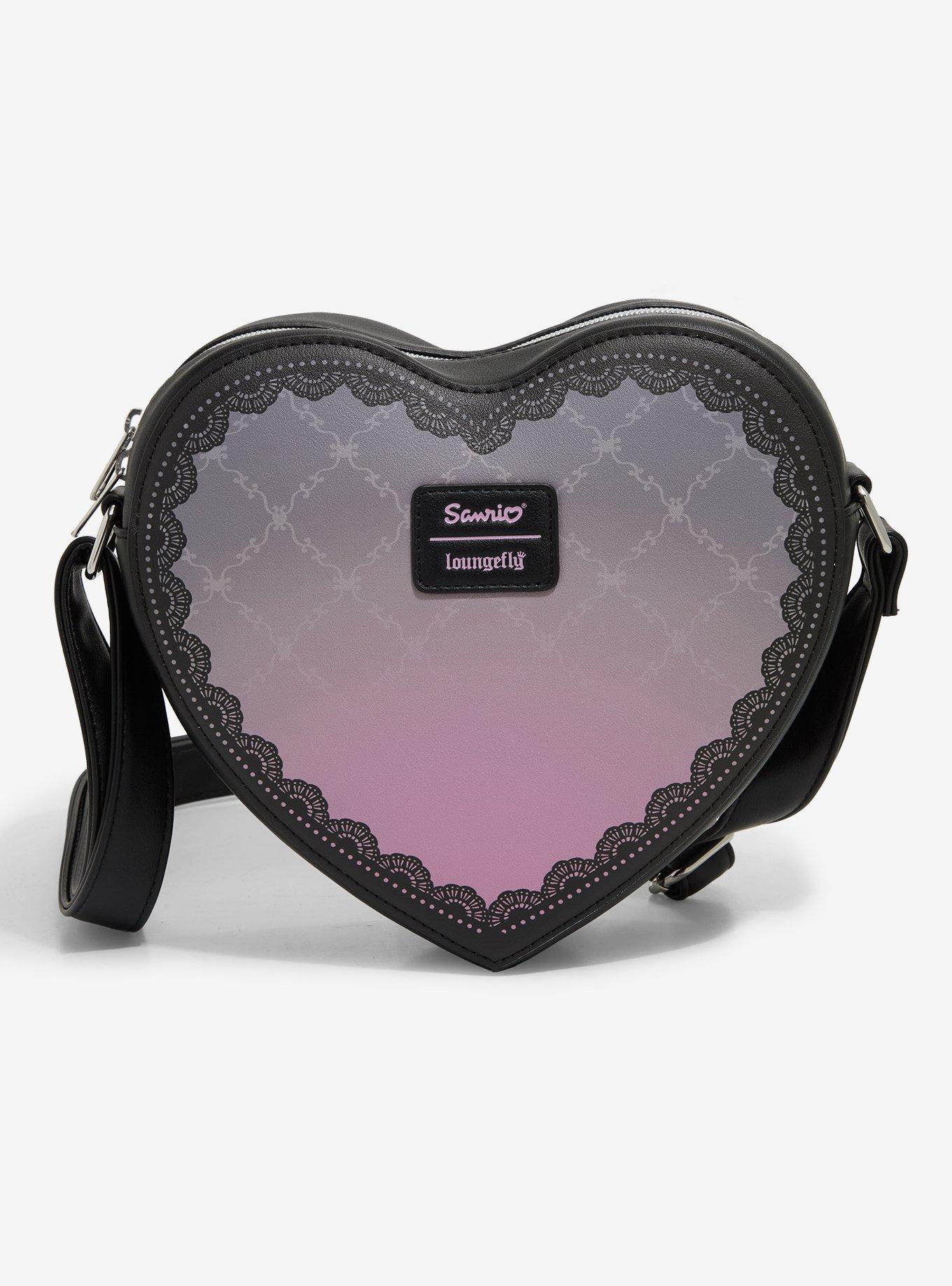 Loungefly Kuromi Lolita Heart Crossbody Bag, , alternate