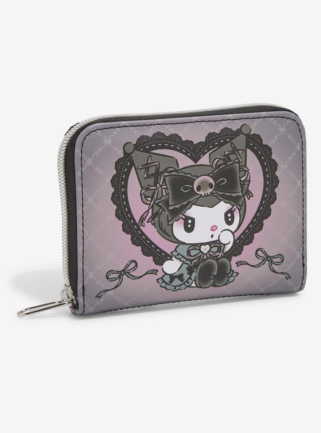Loungefly Kuromi Lolita Heart Mini Zipper Wallet, , hi-res