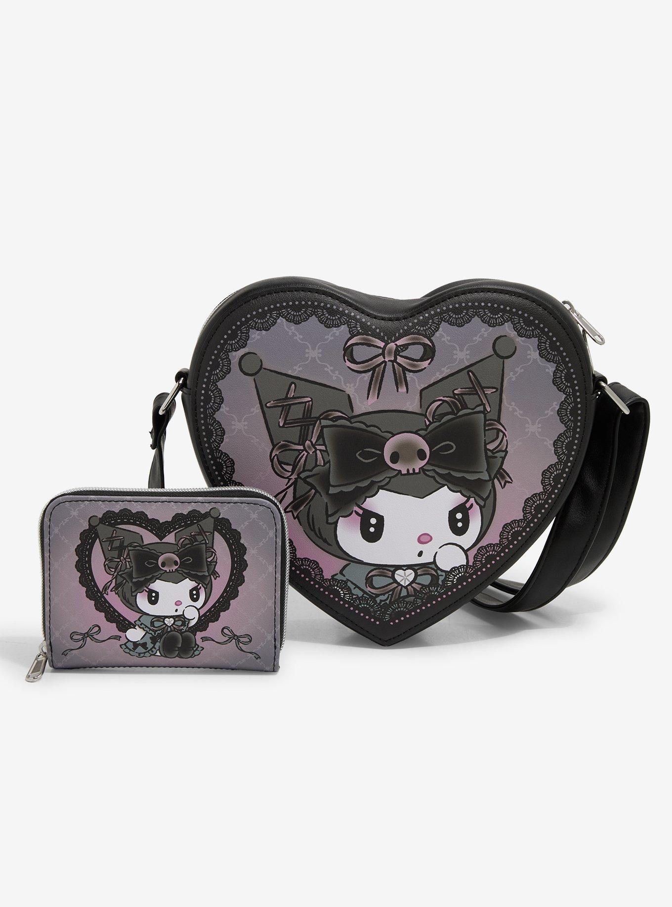 Loungefly Kuromi Lolita Heart Mini Zipper Wallet, , alternate