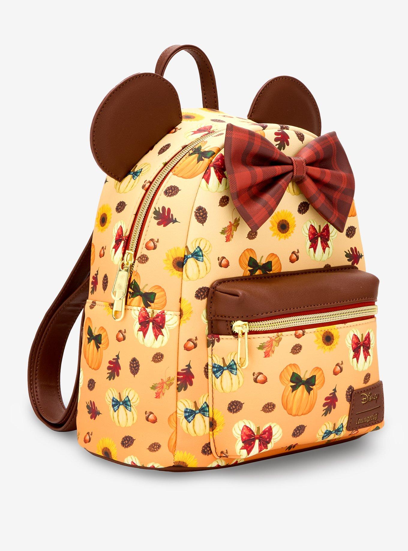 Loungefly Disney Minnie Mouse Fall Pumpkin Mini Backpack, , hi-res