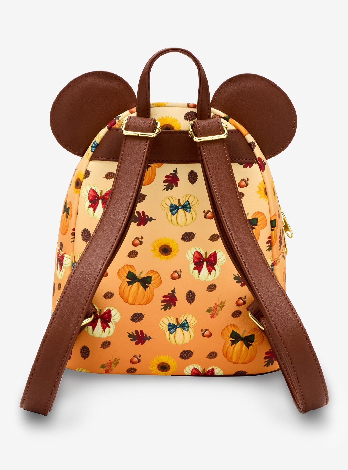 Loungefly Disney Minnie Mouse Fall Pumpkin Mini Backpack, , alternate