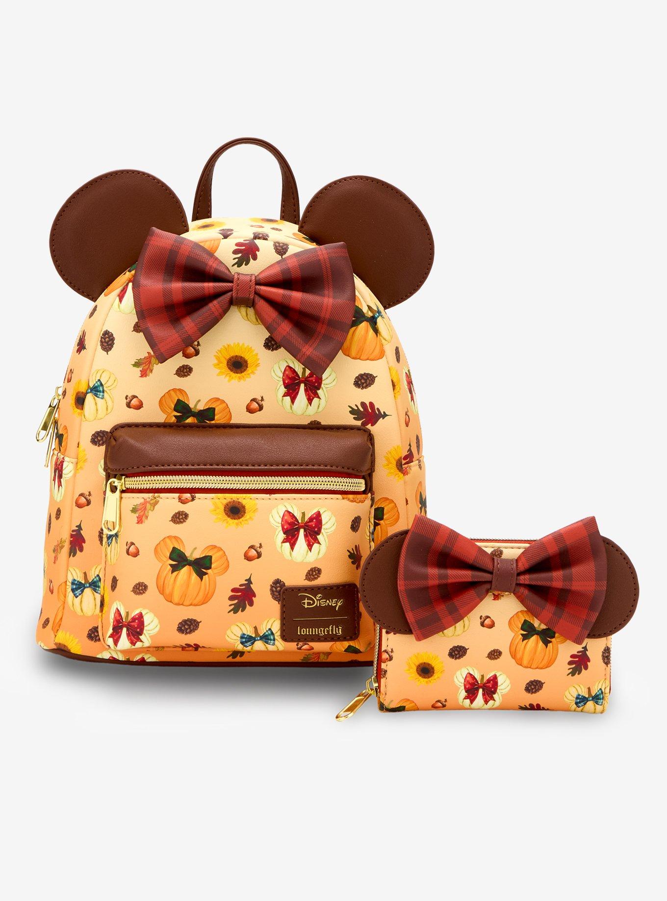 Loungefly Disney Minnie Mouse Fall Pumpkin Mini Backpack, , alternate