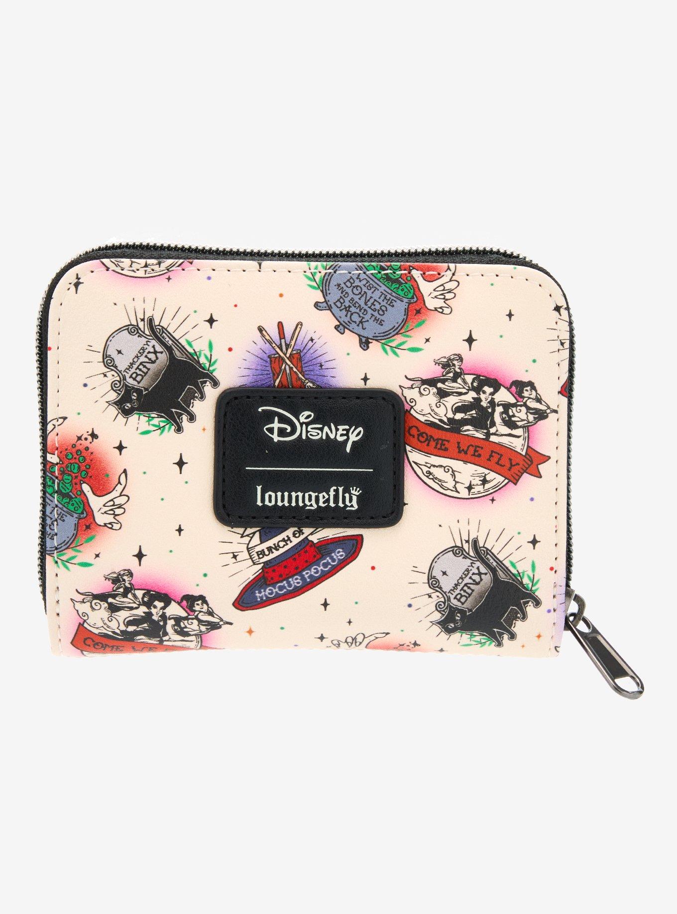 Loungefly Disney Hocus Pocus Tattoo Icons Mini Zipper Wallet, , alternate