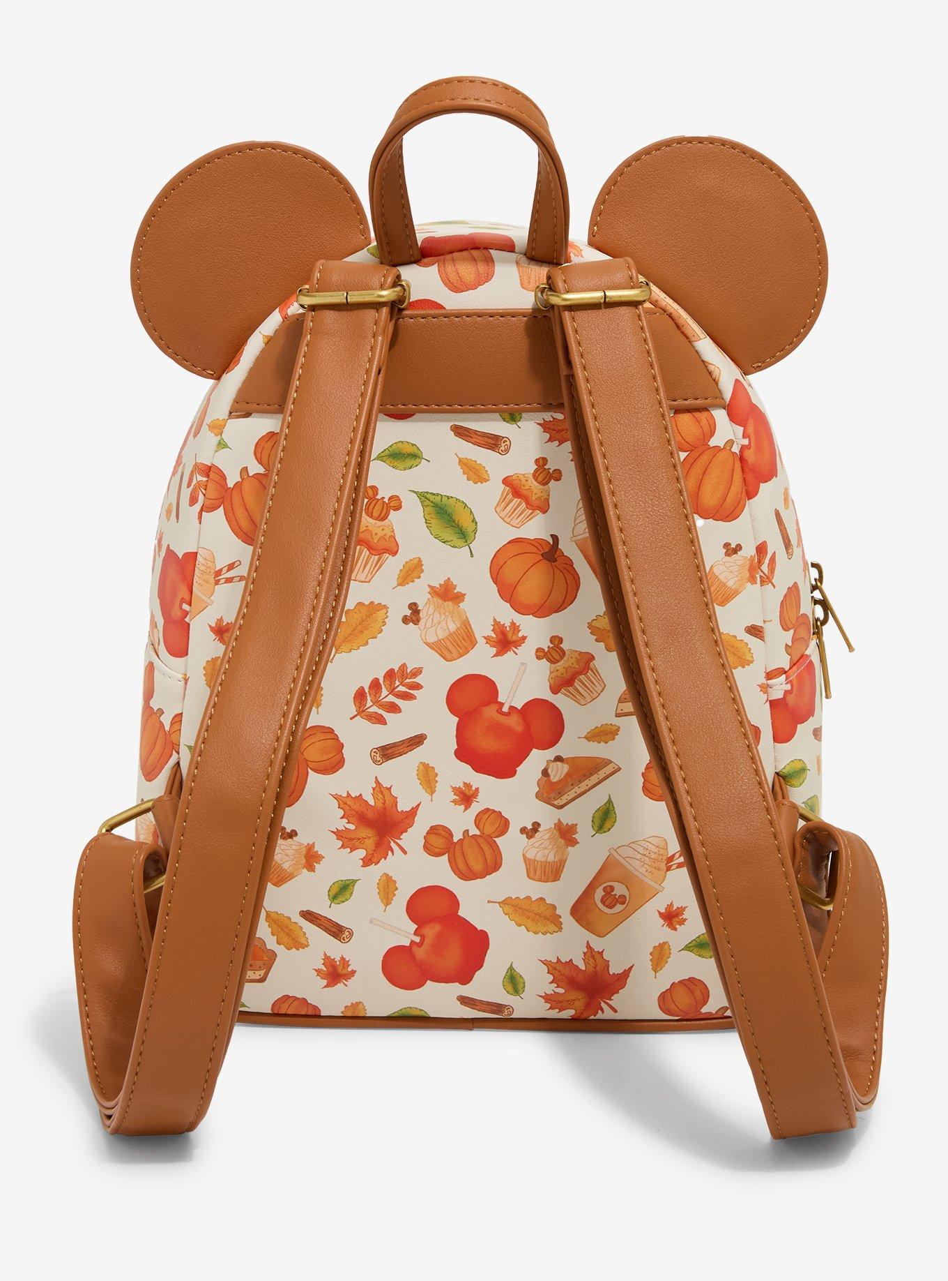 Loungefly Disney Mickey Mouse Pumpkin Fall Treats Scented Mini Backpack, , alternate